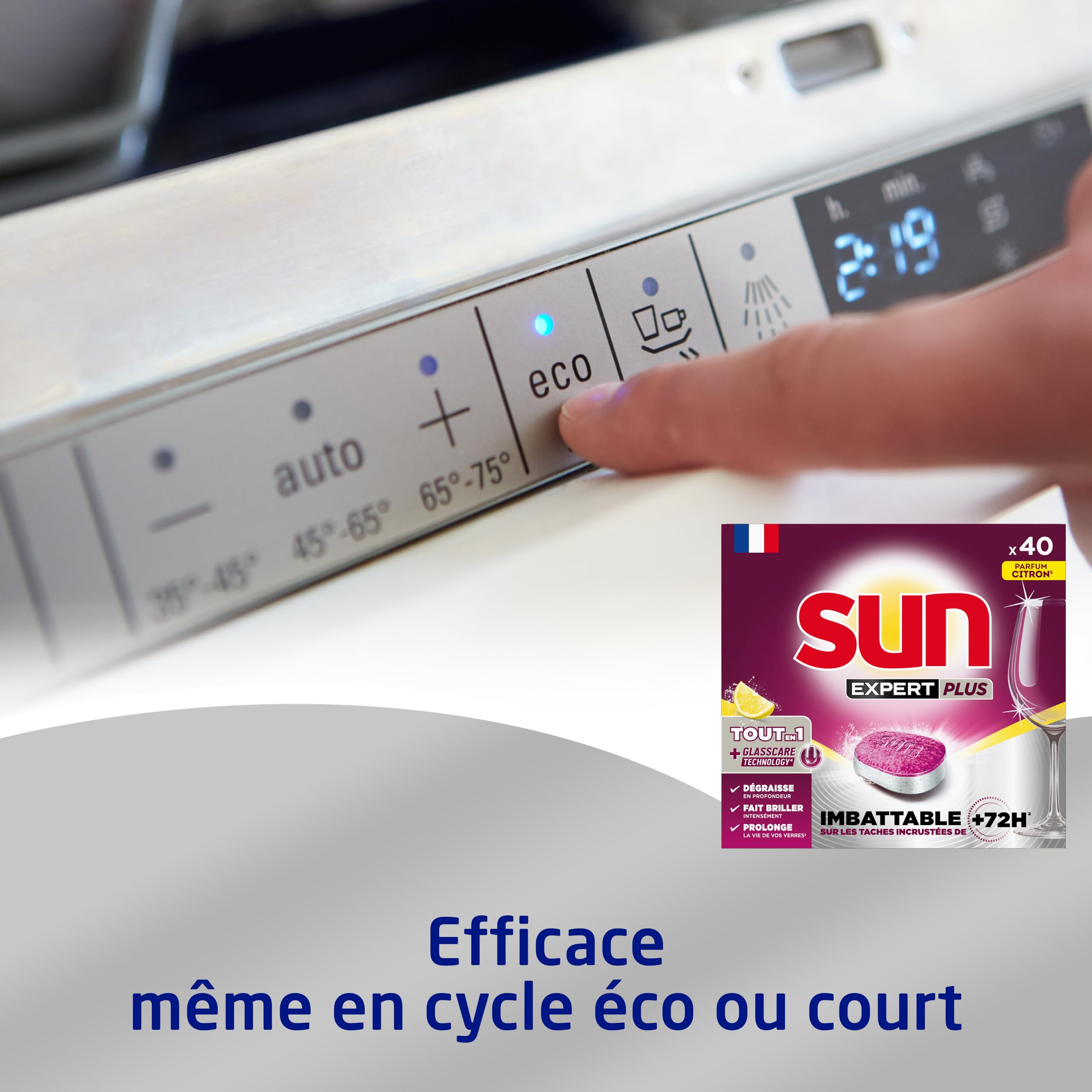 sun-expert-plus-pastilles-lave-vaisselle-citron-40-tablettes image 6