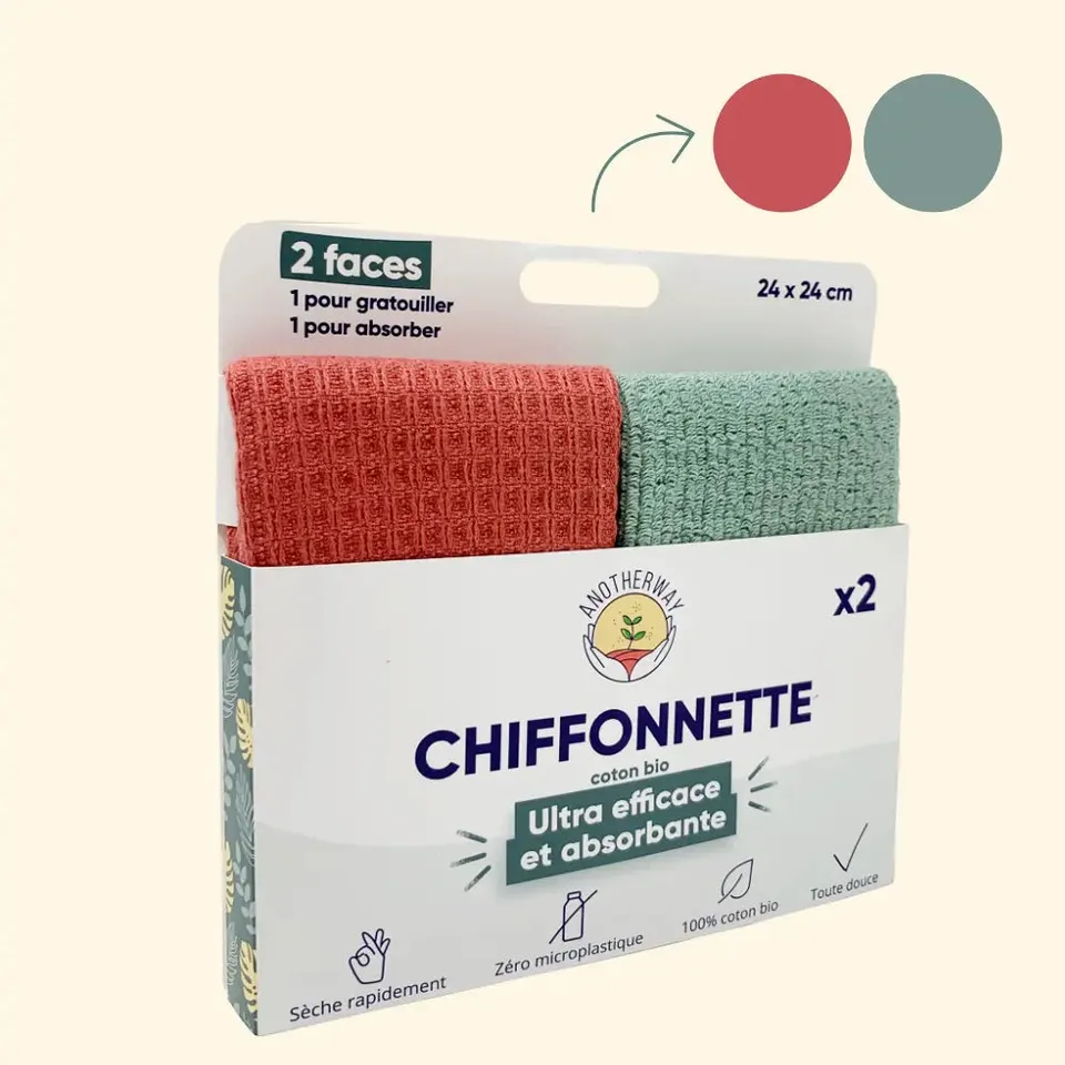 anotherway-entretien-chiffonnette-naturelle-lavable-lot-2 image 1