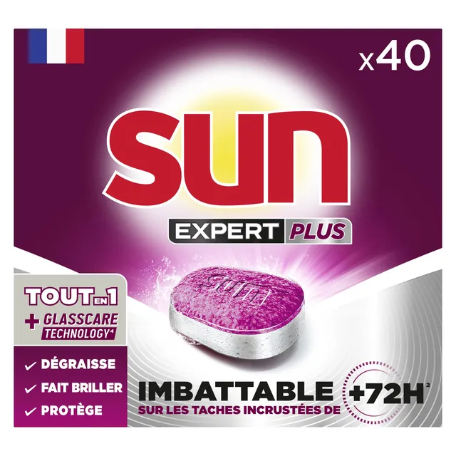 sun-expert-plus-tout-en-1-tablettes-lave-vaisselle-x40-verre-brillant image 1