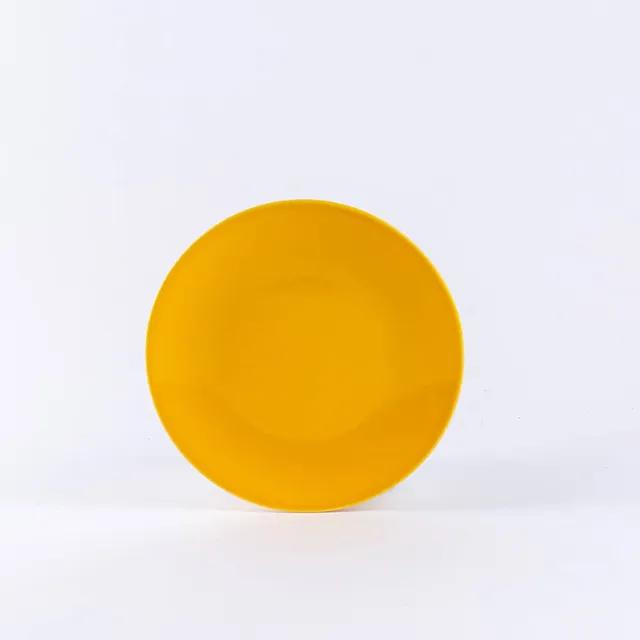 ogre-la-fabrique-essentielle-assiette-dessert-porcelaine-jaune-moutarde-19cm image 1