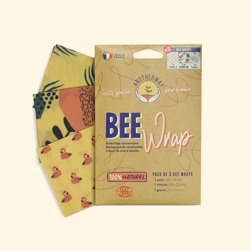 anotherway-bee-wrap-emballage-alimentaire-x3-tropical-r-utilisable image 1
