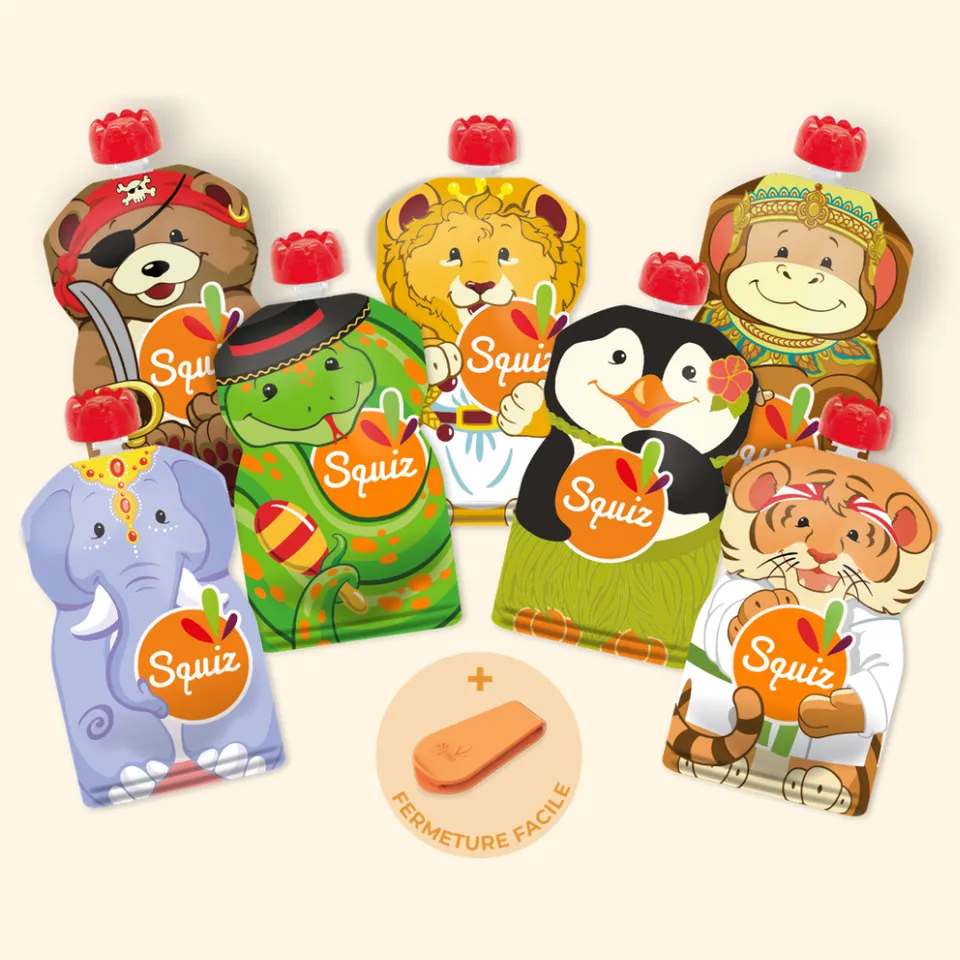 anotherway-gourdes-compote-r-utilisables-x7-carnaval-130-ml image 1