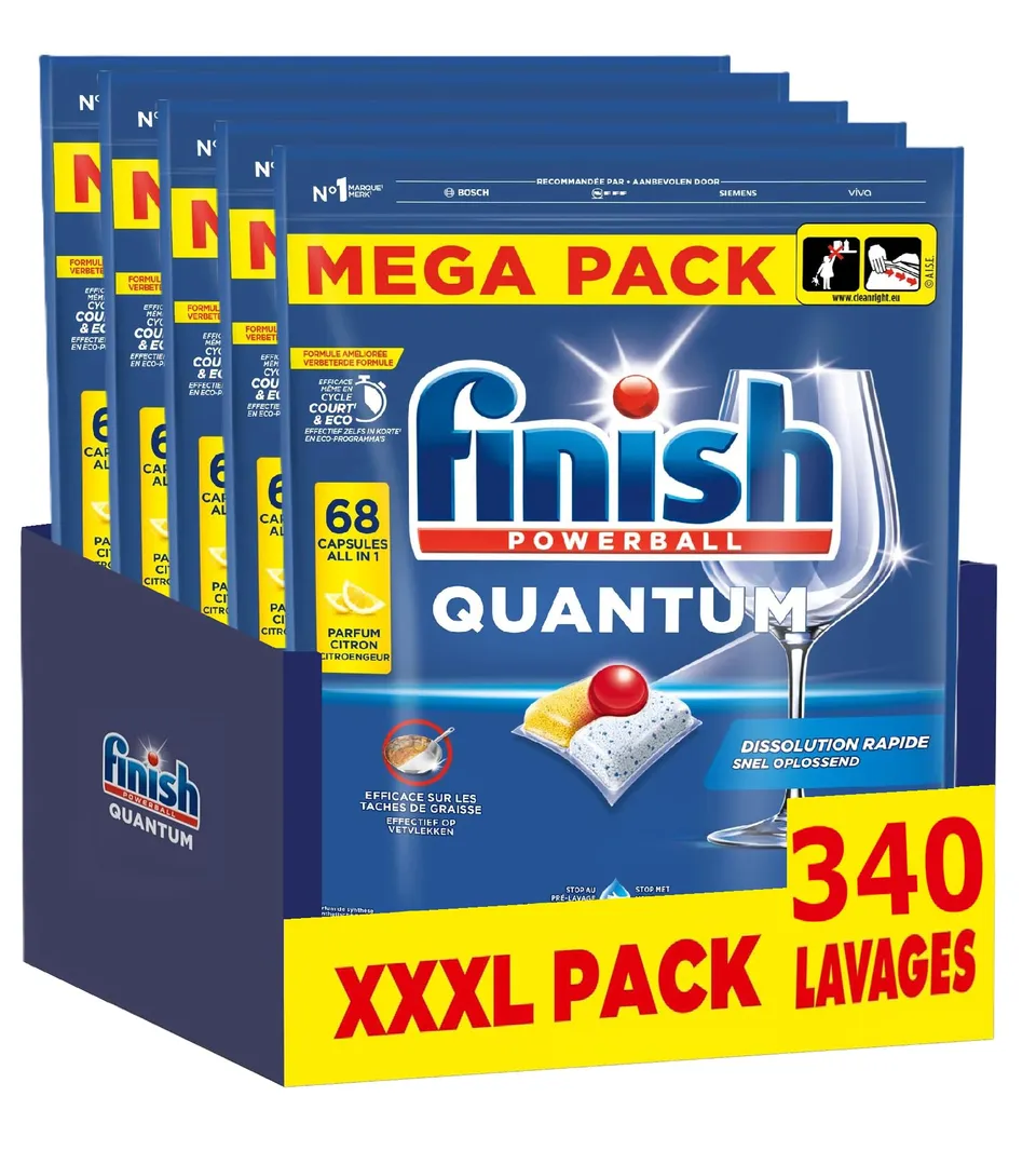 finish-quantum-pastilles-lave-vaisselle-citron-340-tablettes-anti-graisse image 1
