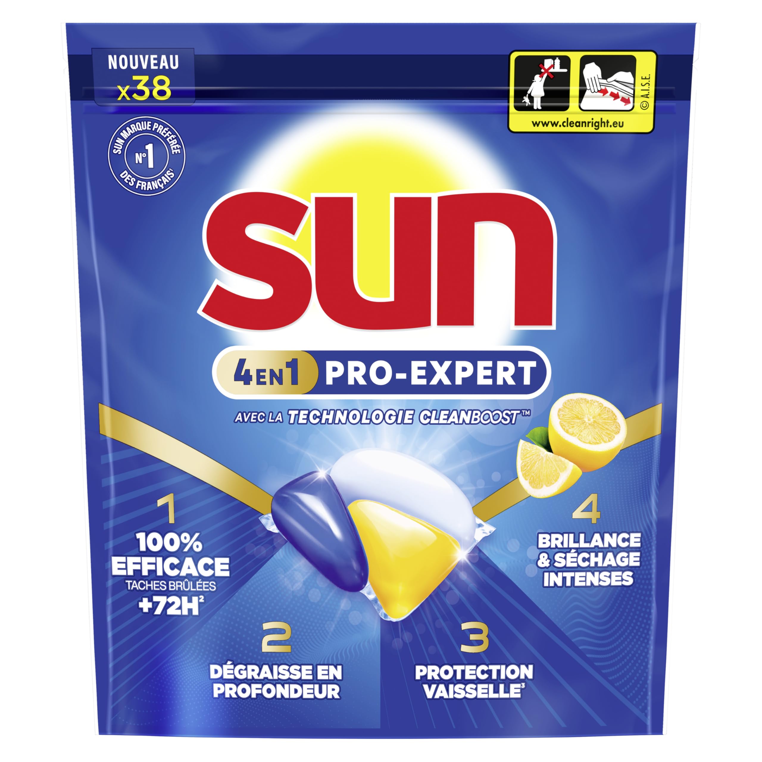 sun-expert-plus-capsules-lave-vaisselle-citron-x38 image 2
