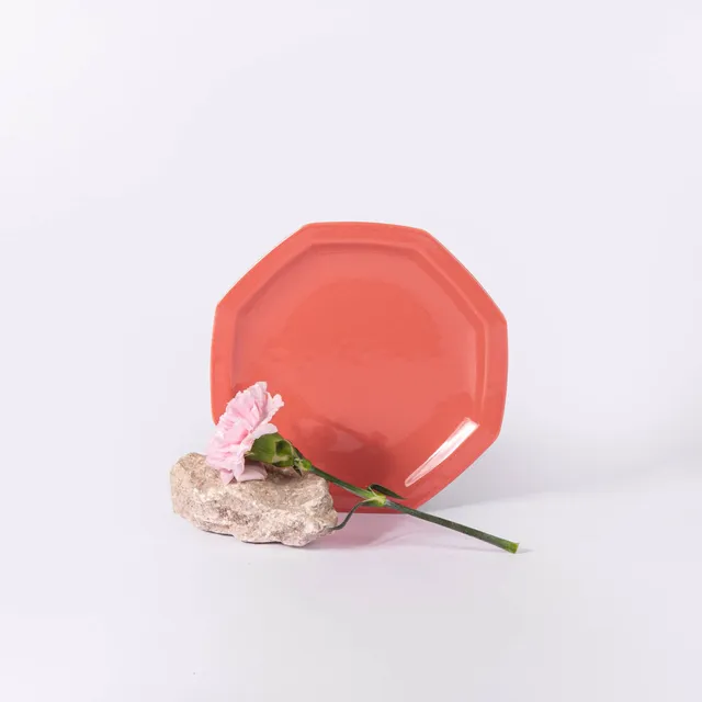 ogre-la-fabrique-intemporelle-assiette-dessert-octogonale-terracotta-19-cm image 1