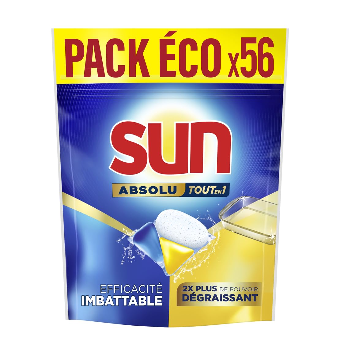 sun-absolu-pastilles-lave-vaisselle-d-graissant-56-capsules image 1