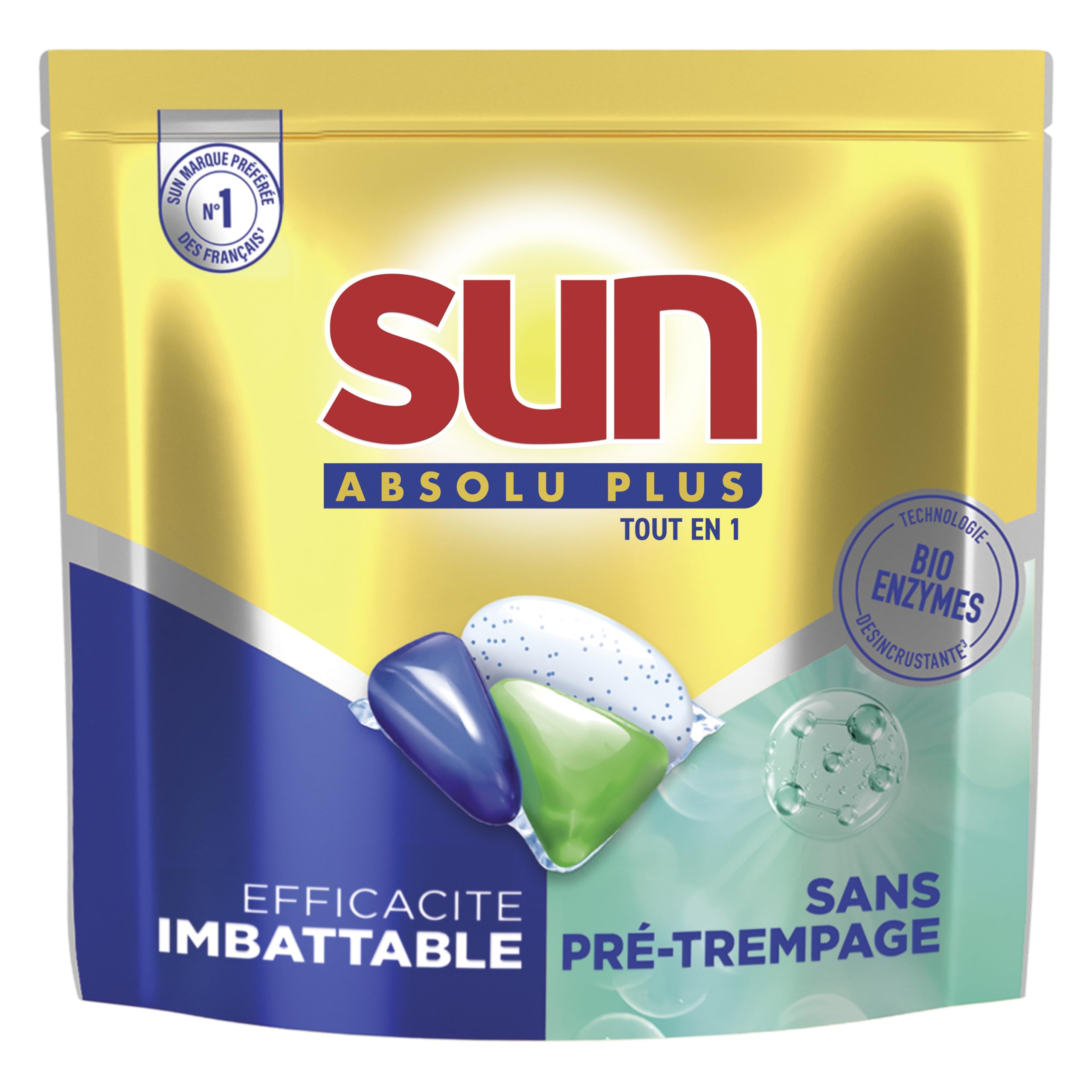 sun-absolu-plus-bio-enzymes-capsules-lave-vaisselle-26-lavages image 2