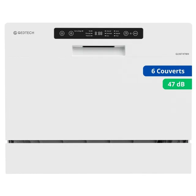 gedtech-glv6t47wh-lave-vaisselle-6-couverts-47db-blanc image 1