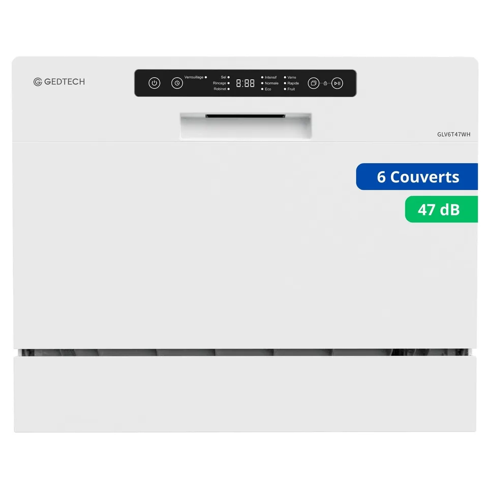 gedtech-glv6t47wh-lave-vaisselle-6-couverts-47db-blanc image 1