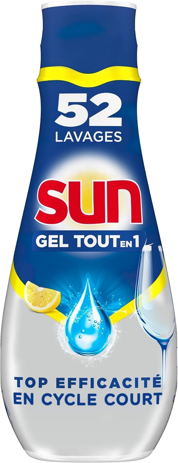 sun-expert-plus-tout-en-1-gel-lave-vaisselle-citron-900ml-52-lavages image 1