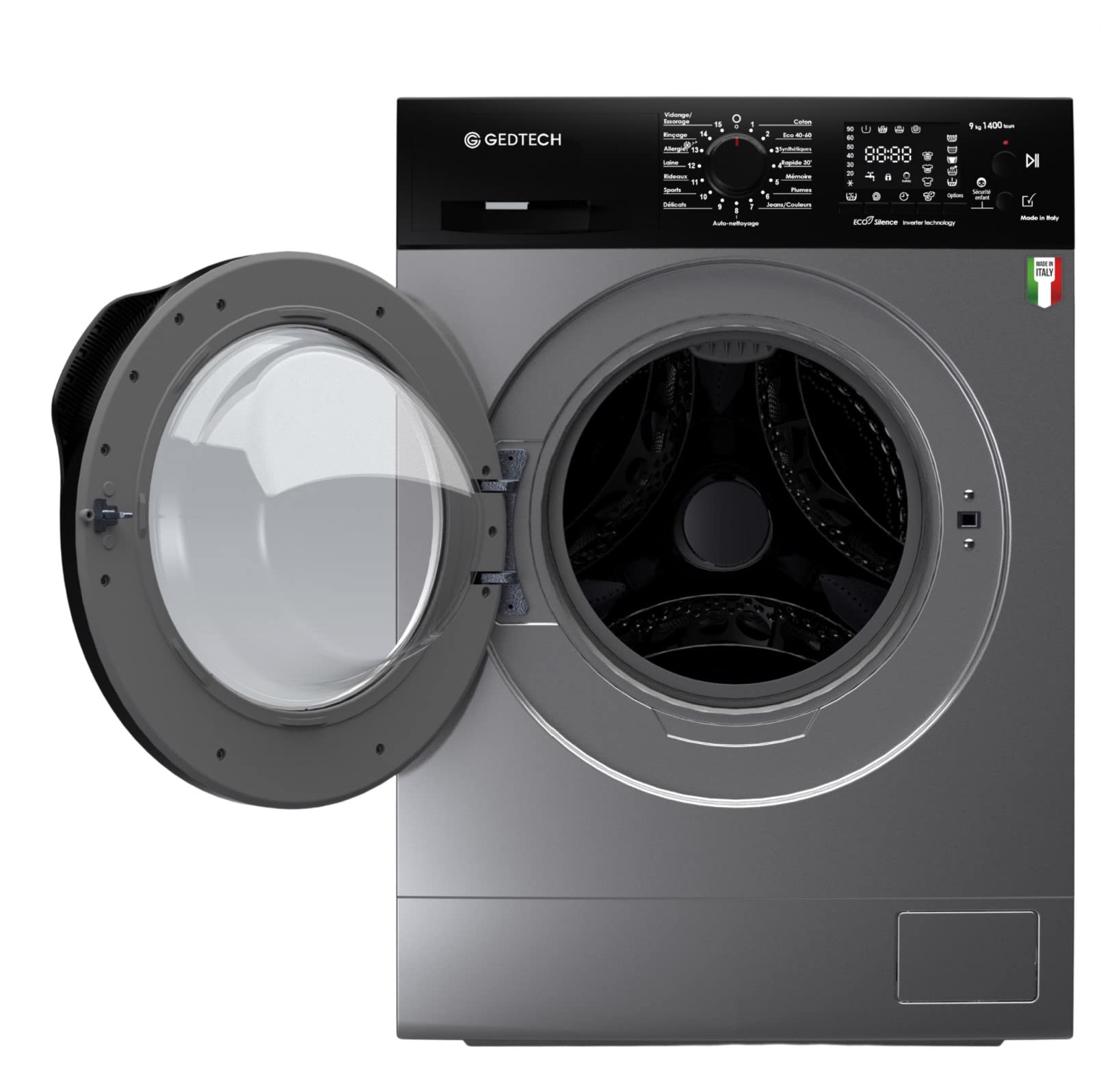 gedtech-lave-linge-gll91400sli-lave-linge-9kg-1400-tr-min-silver image 2