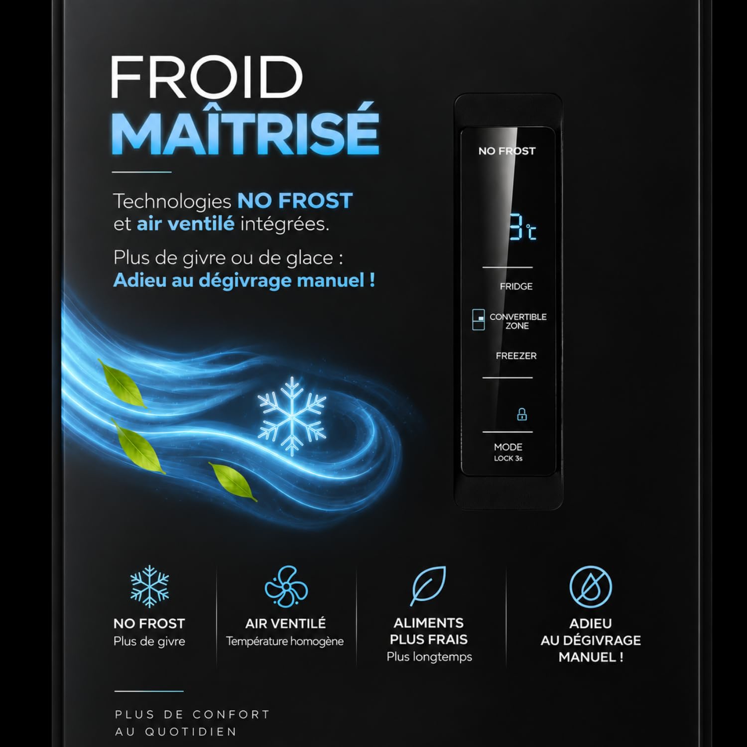 gedtech-r-frig-rateurs-frigo-multi-portes-noir-470-l-no-frost image 7