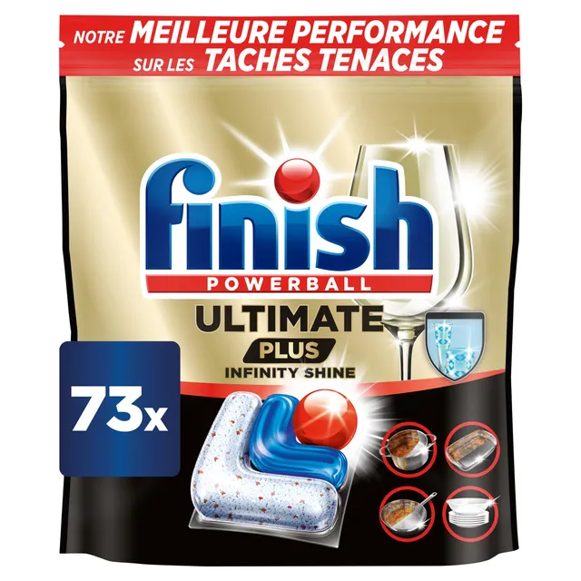 finish-ultimate-plus-pastilles-lave-vaisselle-73-capsules-brillance image 1