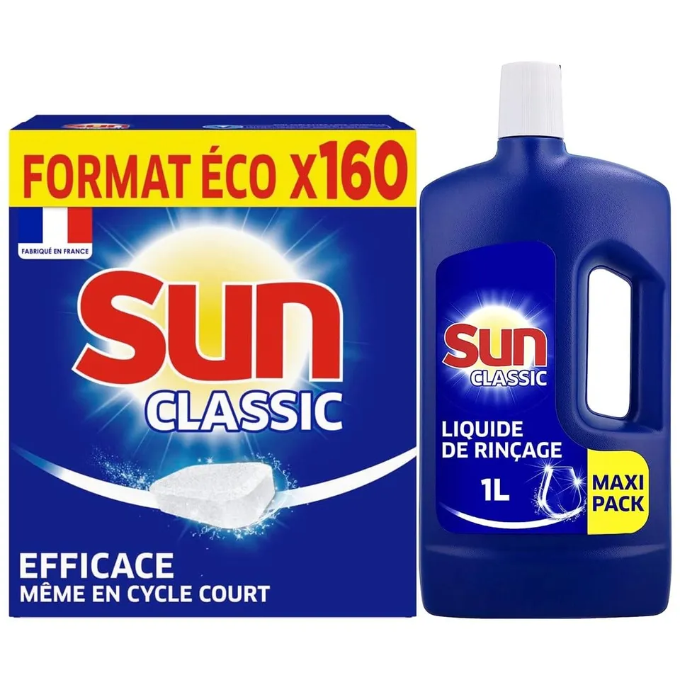 sun-classic-pastilles-lave-vaisselle-160-rin-age-1l image 1