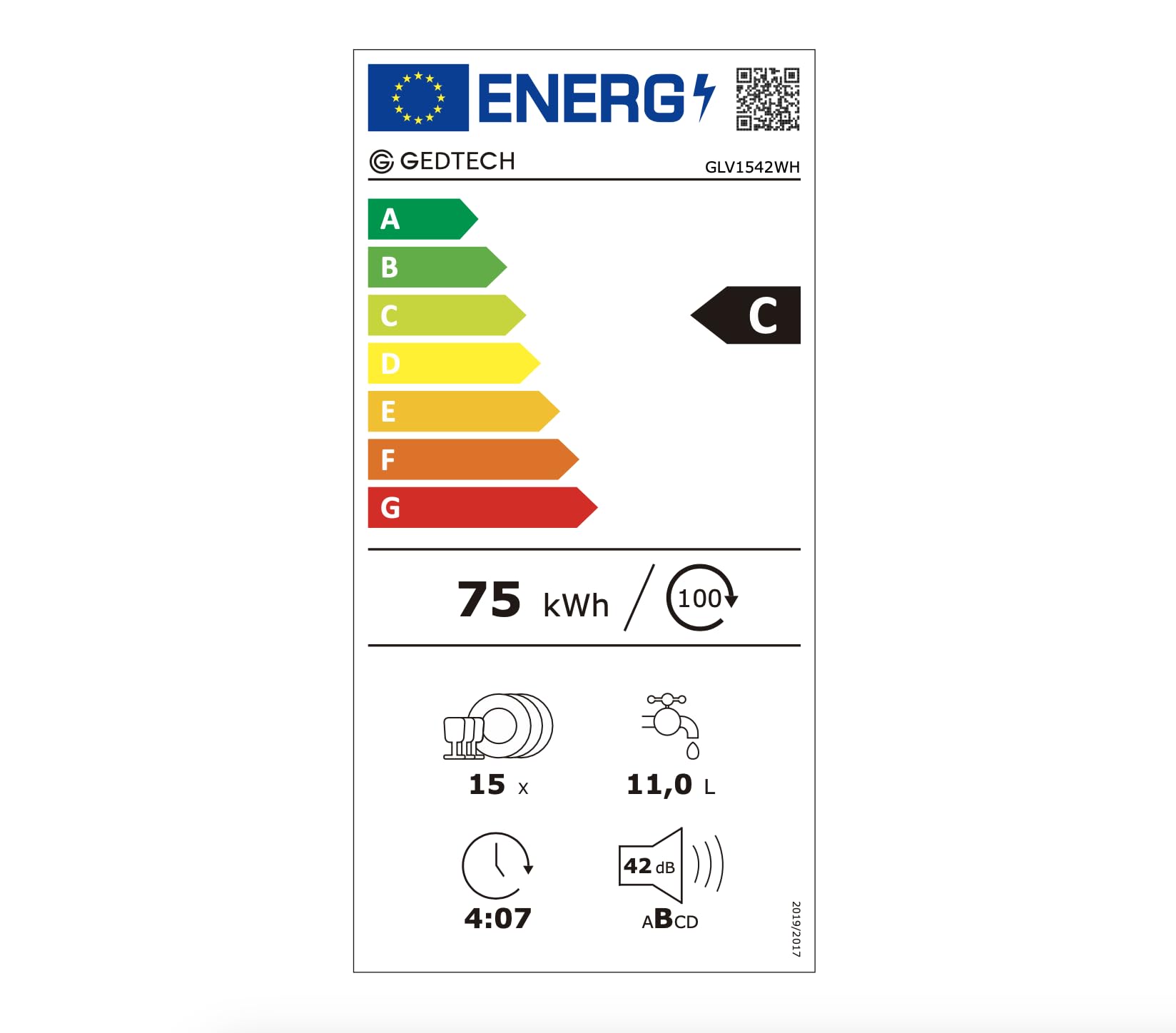 gedtech-glv1542wh-lave-vaisselle-15-couverts-blanc-42-db image 6
