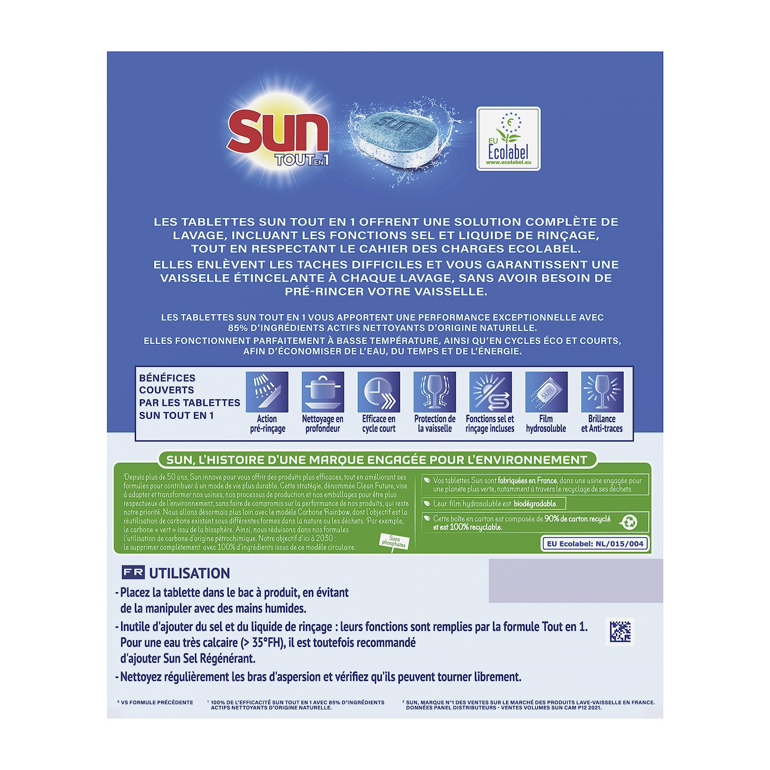 sun-tout-en-1-pastilles-lave-vaisselle-citron-ecolabel-90-capsules image 8