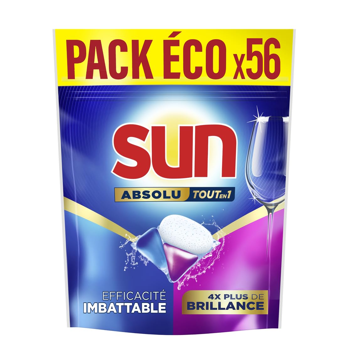 sun-absolu-tout-en-1-capsules-lave-vaisselle-x56-brillance-anti-calcaire image 2