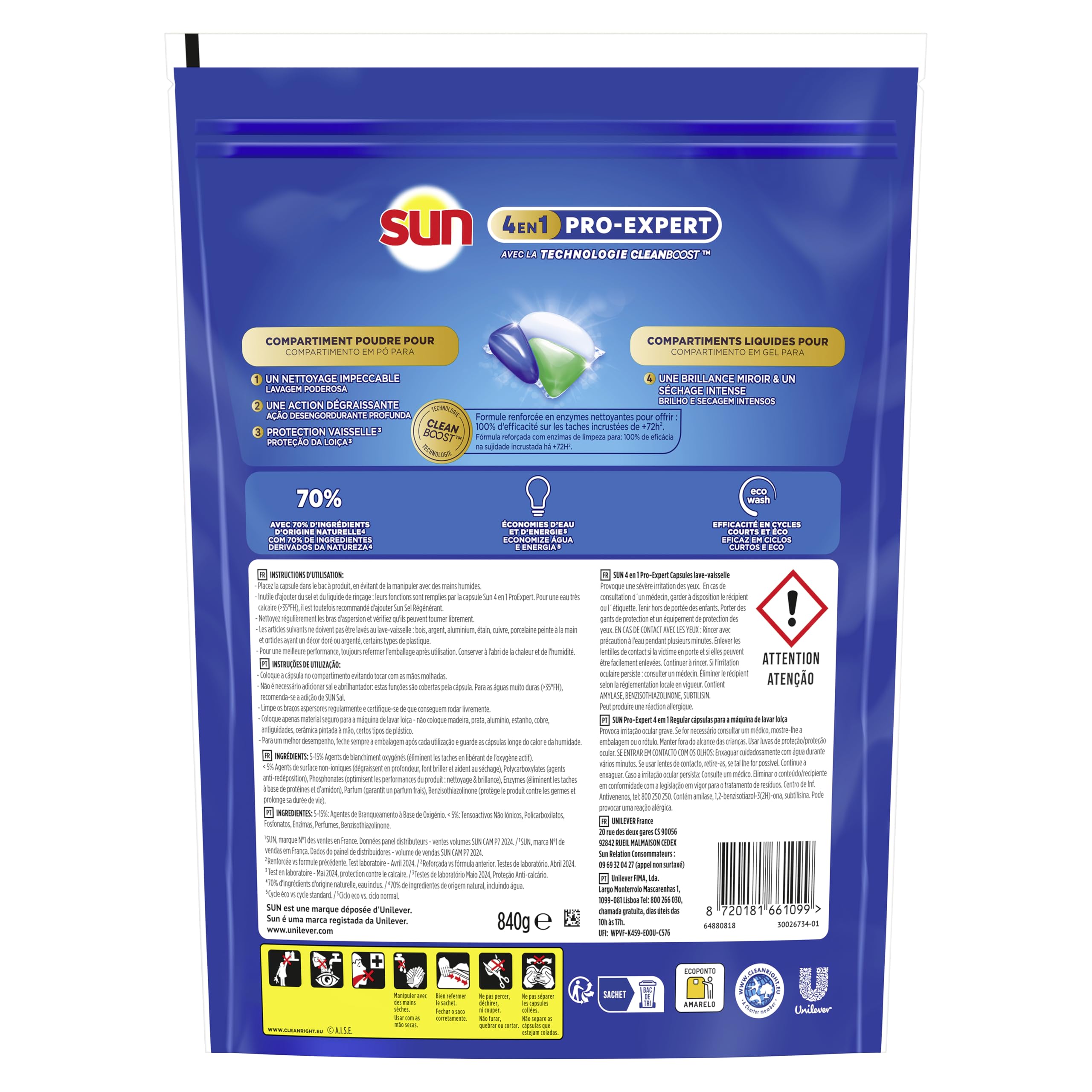 sun-expert-plus-capsules-lave-vaisselle-4-en-1-56-capsules image 2