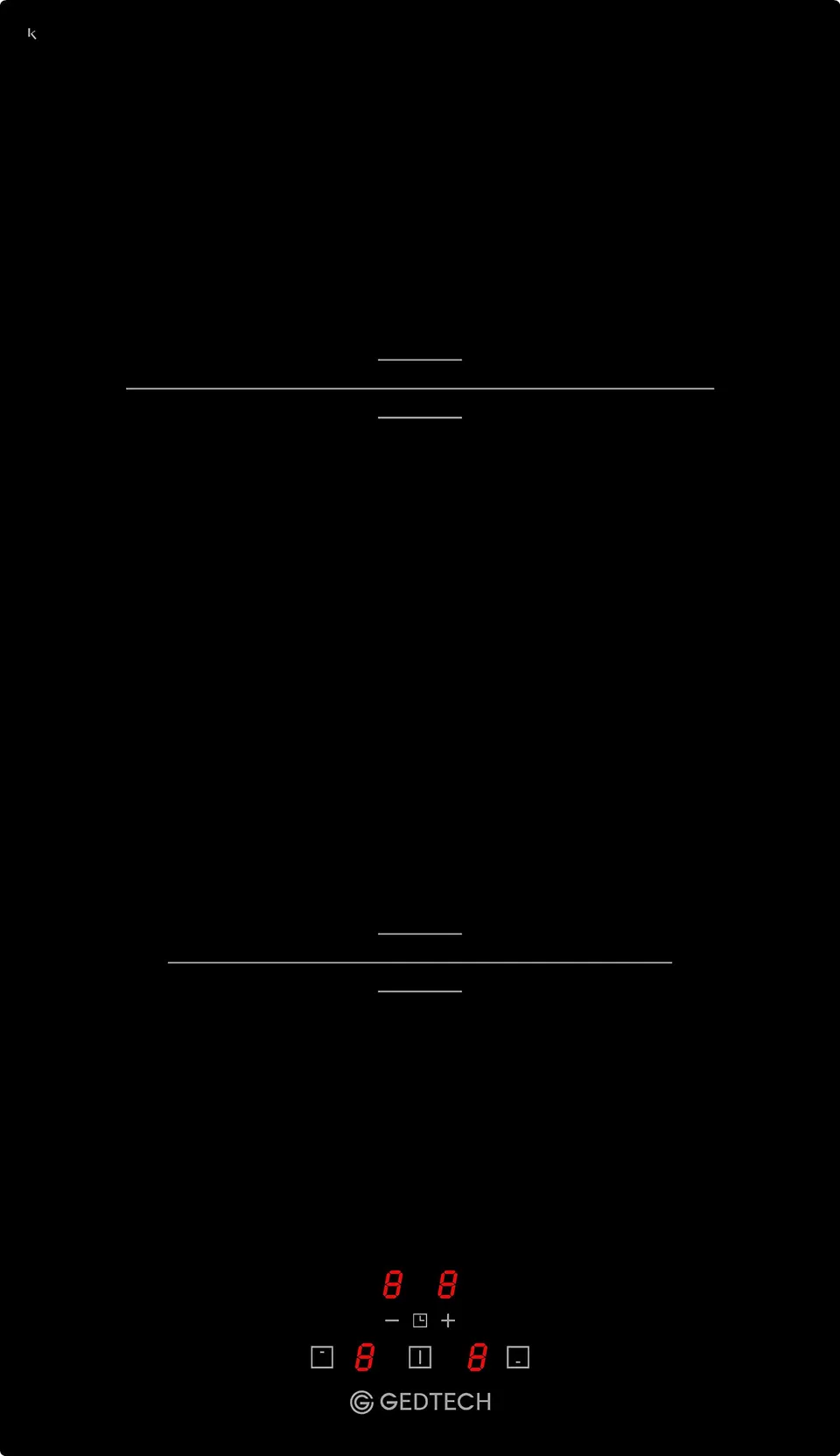 gedtech-plaque-cuisson-induction-2-zones-verre-2800w-booster image 1