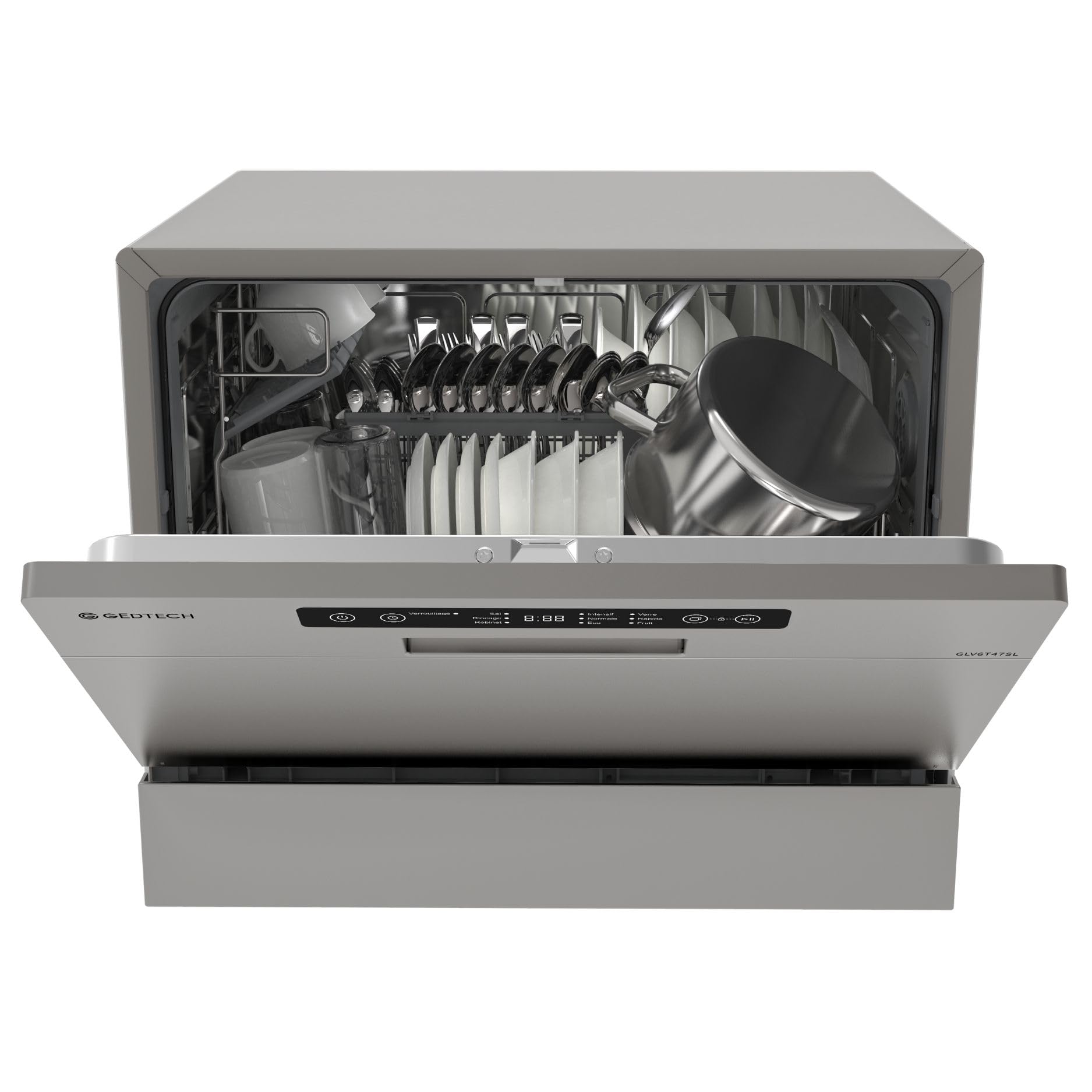 gedtech-lave-vaisselle-glv6t47sl-lave-vaisselle-6-couverts-gris image 2