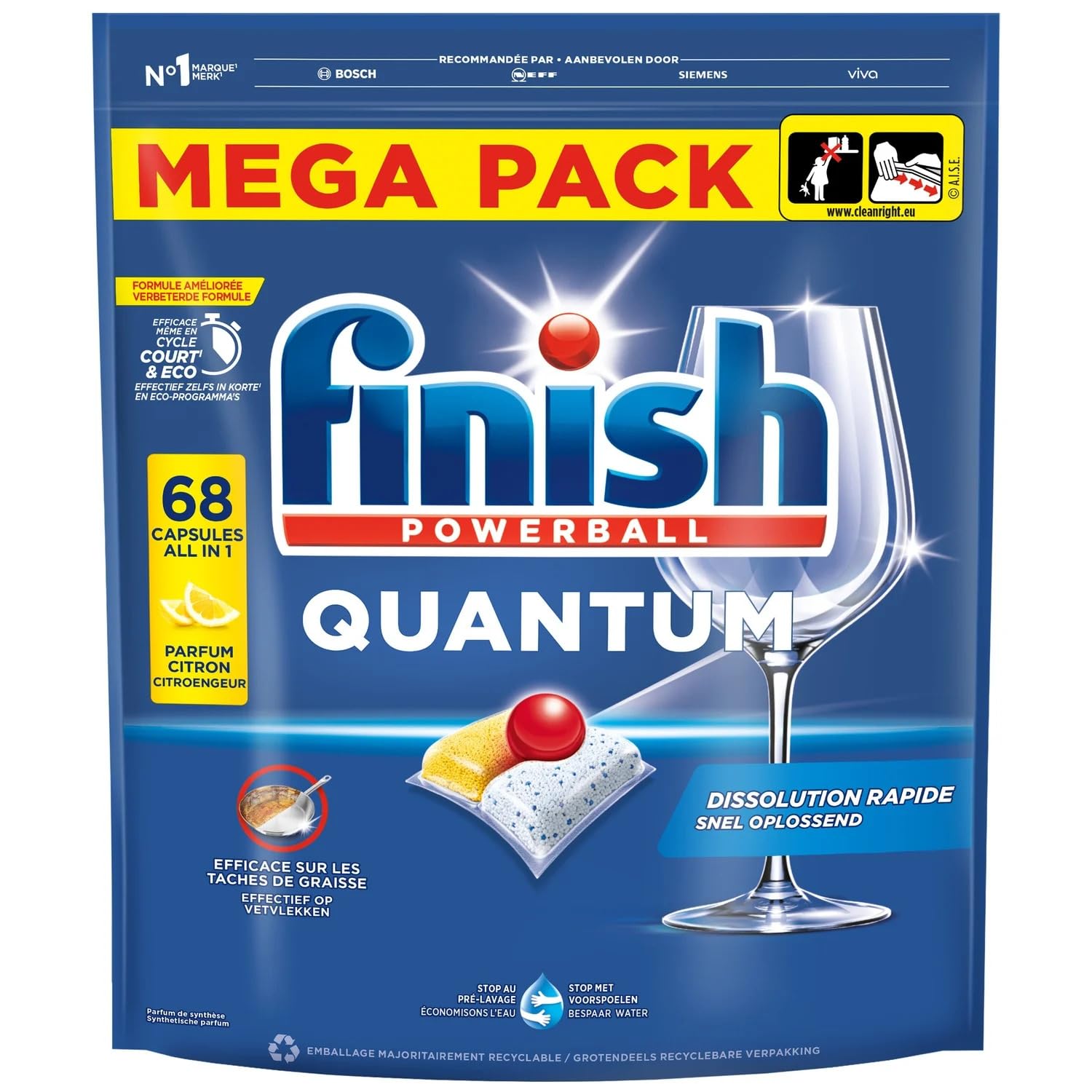 finish-quantum-pastilles-lave-vaisselle-citron-340-tablettes-anti-graisse image 2