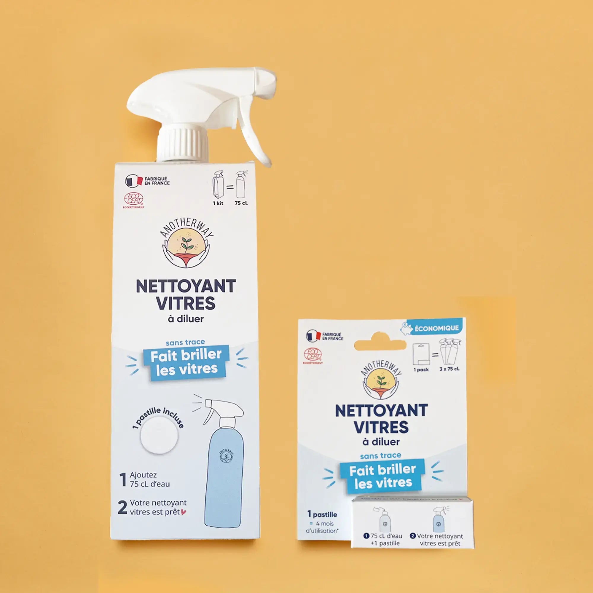anotherway-kit-nettoyage-vitres-flacon-pastille-75-cl image 1