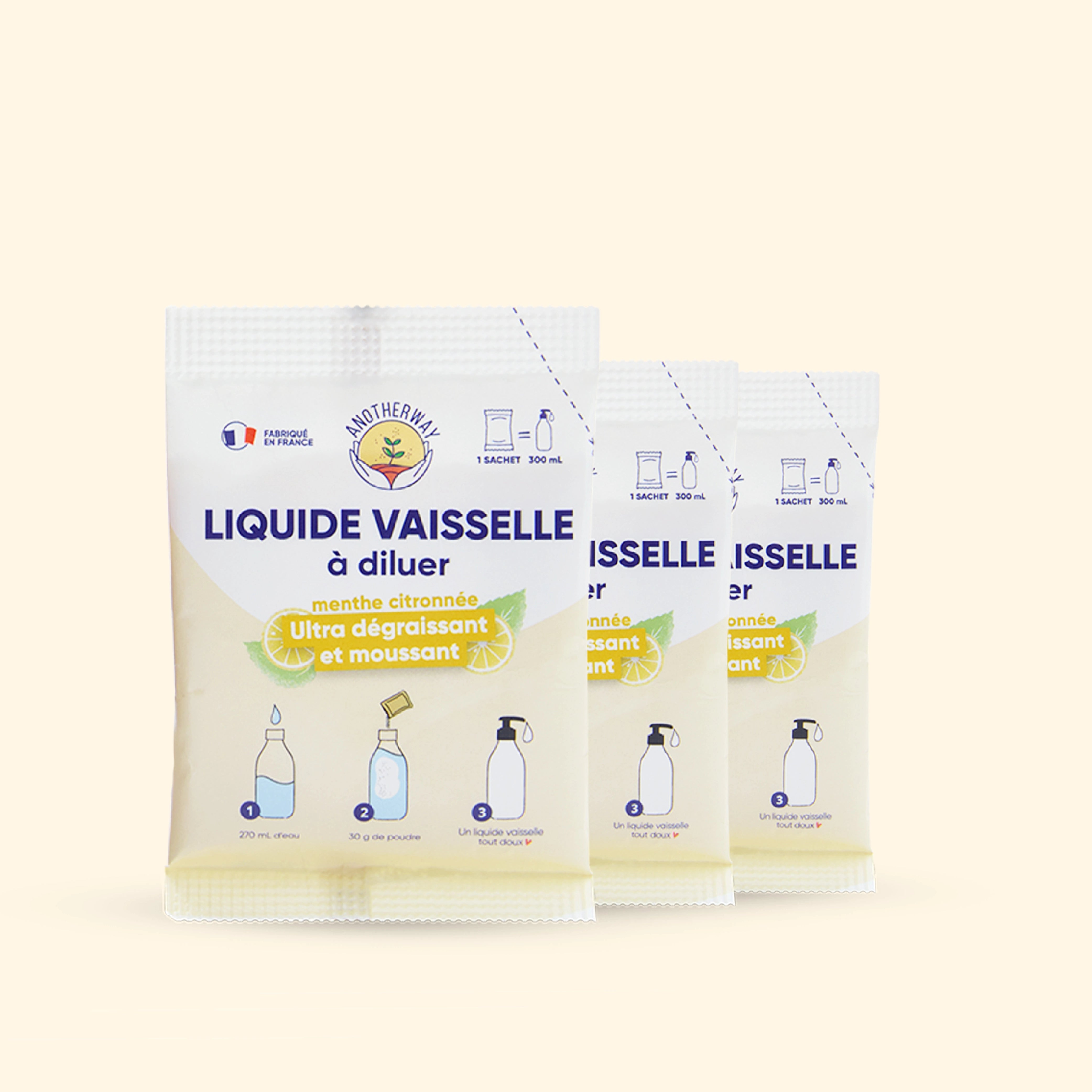 anotherway-vaisselle-cologique-liquide-vaisselle-3-recharges-menthe image 1