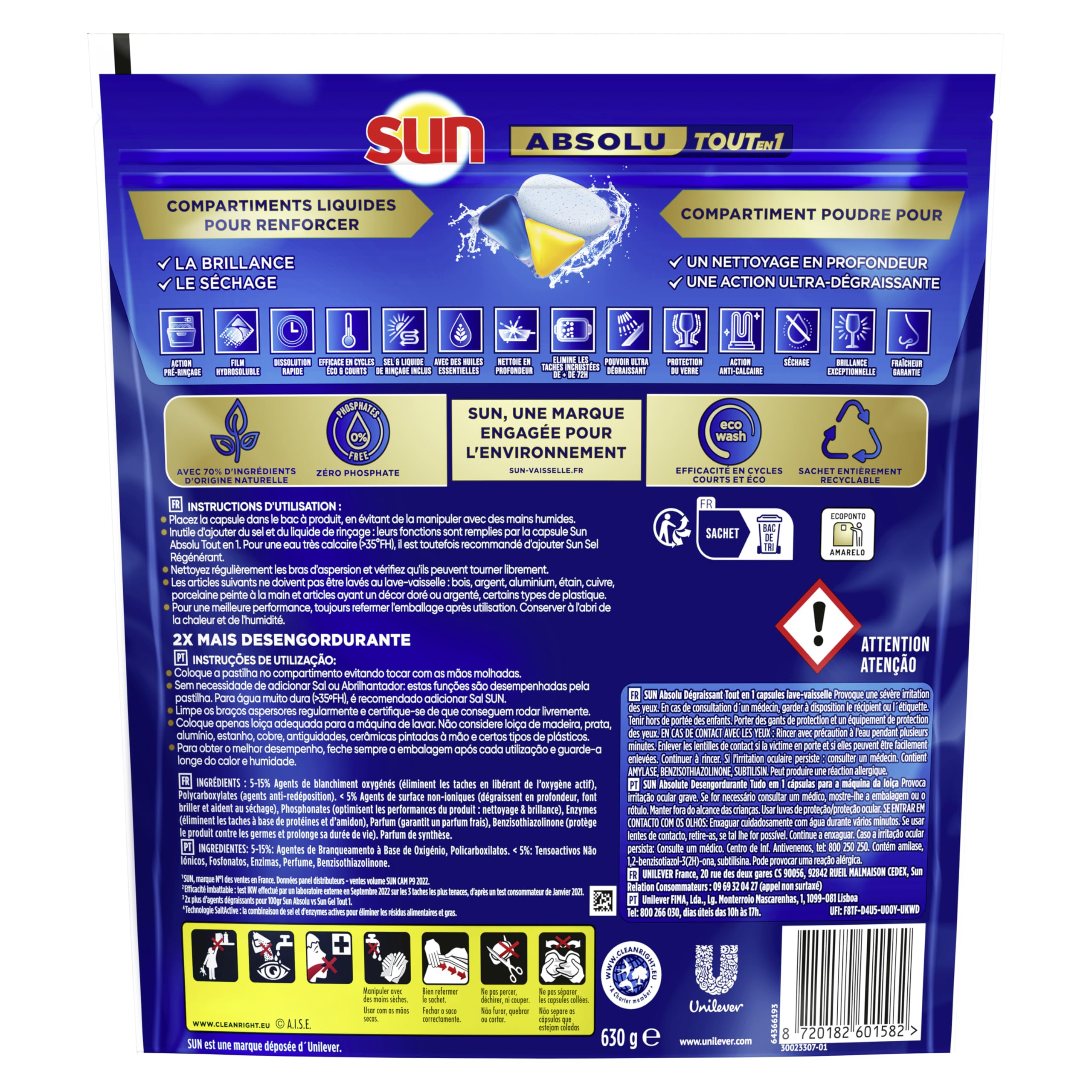 sun-absolu-tout-en-1-pastilles-lave-vaisselle-d-graissant-42-agrumes image 4