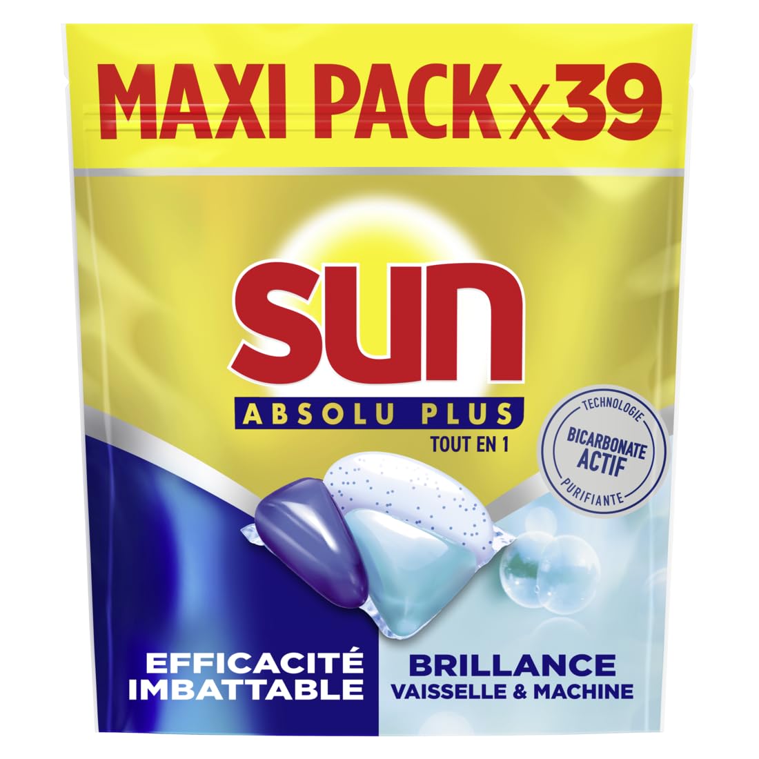 sun-absolu-plus-capsules-lave-vaisselle-bicarbonate-39-pastilles image 2