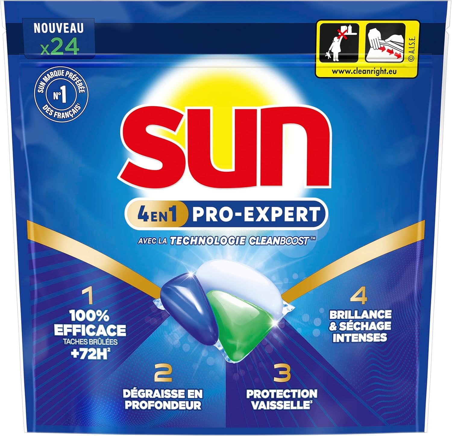 sun-expert-plus-pro-expert-4-en-1-capsules-lave-vaisselle-citron image 2