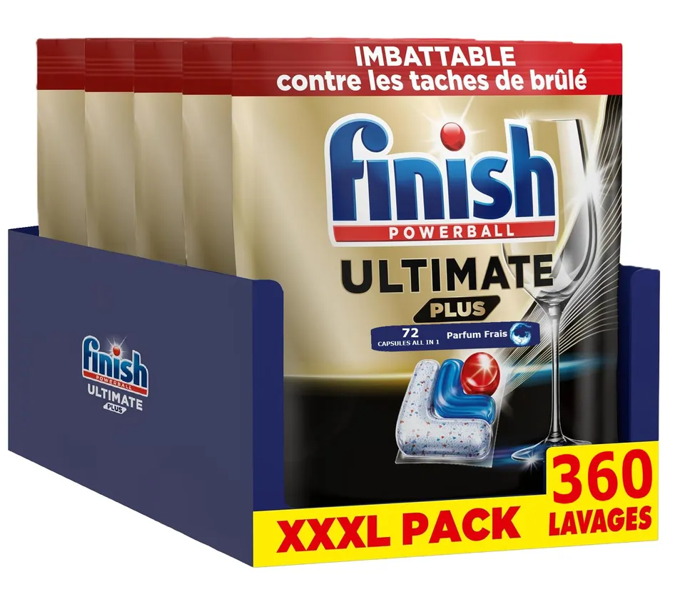 finish-ultimate-plus-pastilles-lave-vaisselle-frais-360 image 1