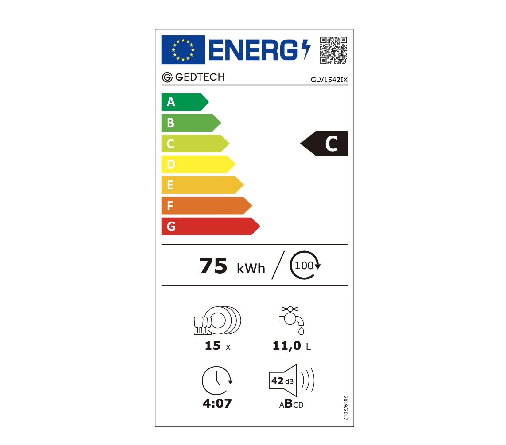 gedtech-glv1542ix-lave-vaisselle-15-couverts-inox-42-db image 6