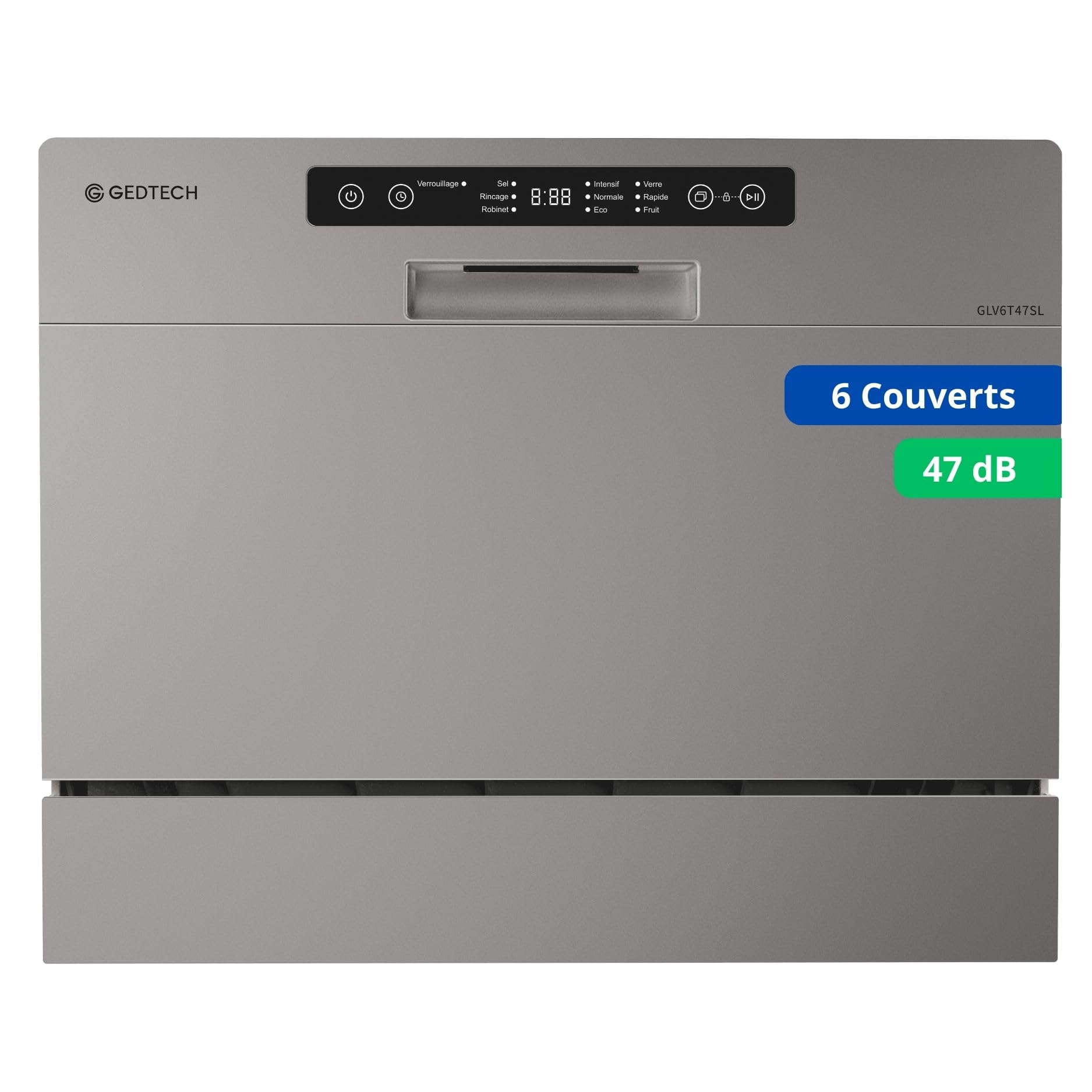 gedtech-lave-vaisselle-glv6t47sl-lave-vaisselle-6-couverts-gris image 1