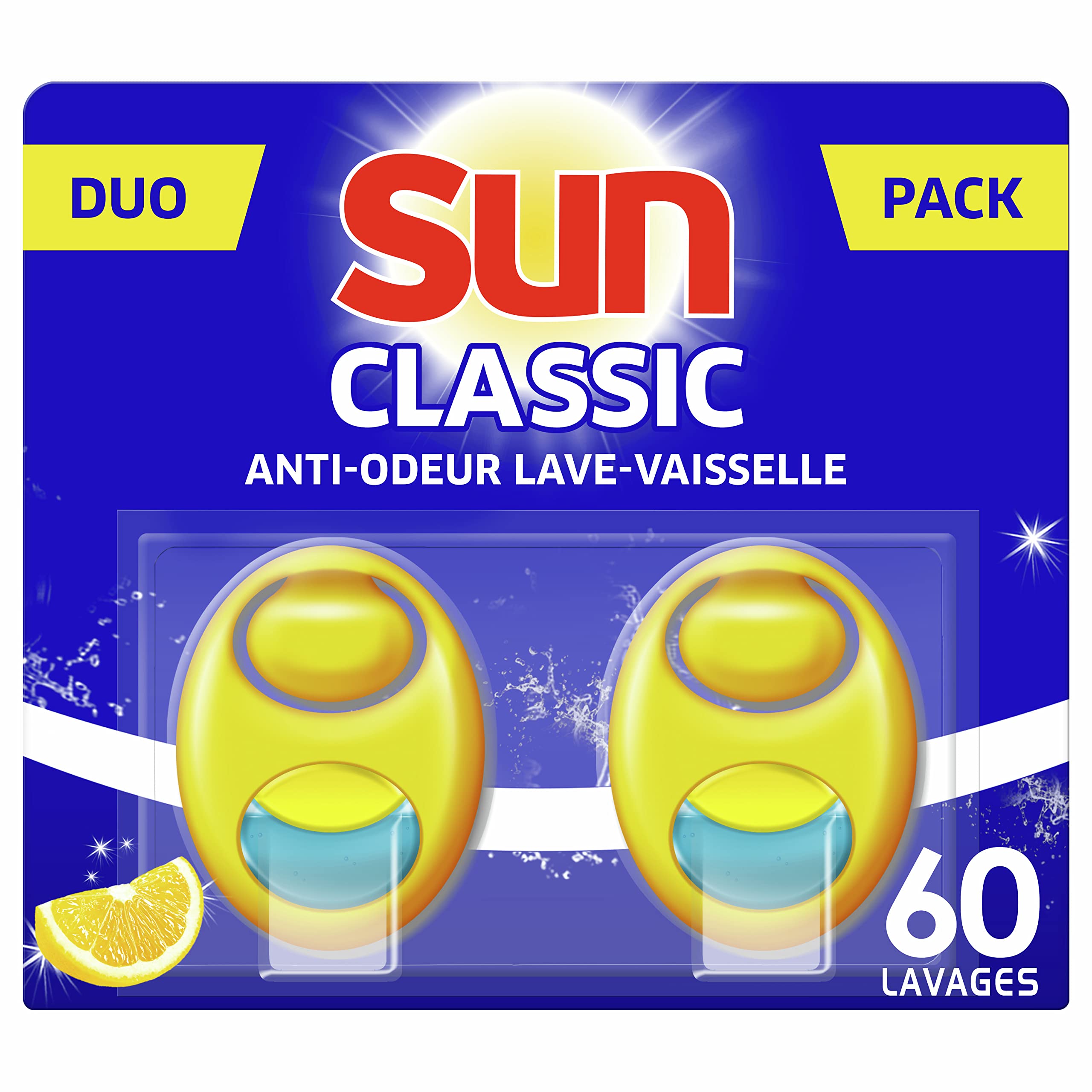 sun-d-odorisant-lave-vaisselle-citron-duo-pack-2x60-doses image 1