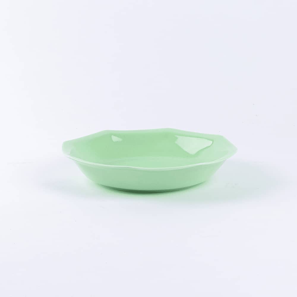 ogre-la-fabrique-assiette-creuse-octogonale-porcelaine-vert-amande image 2