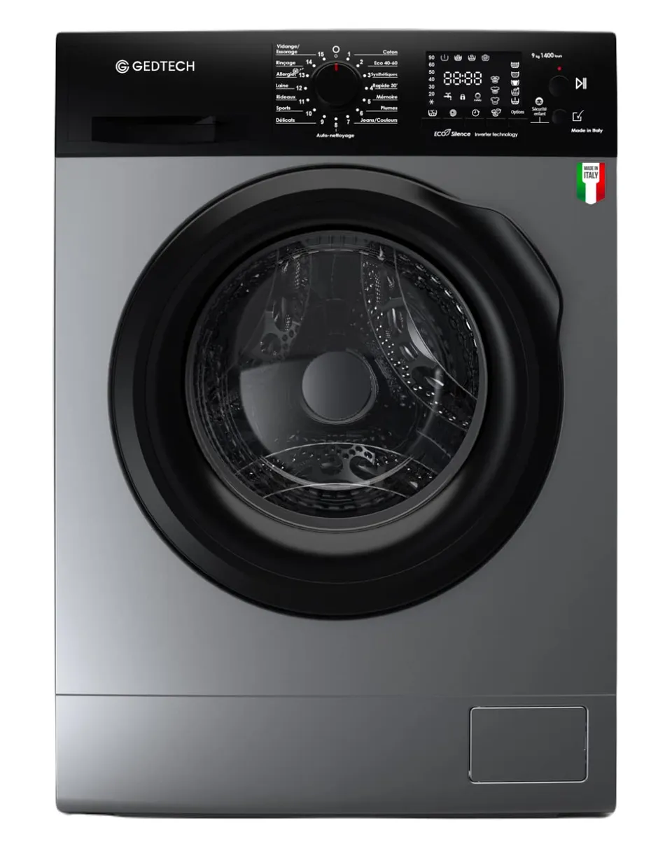 gedtech-lave-linge-gll91400sli-lave-linge-9kg-1400-tr-min-silver image 1