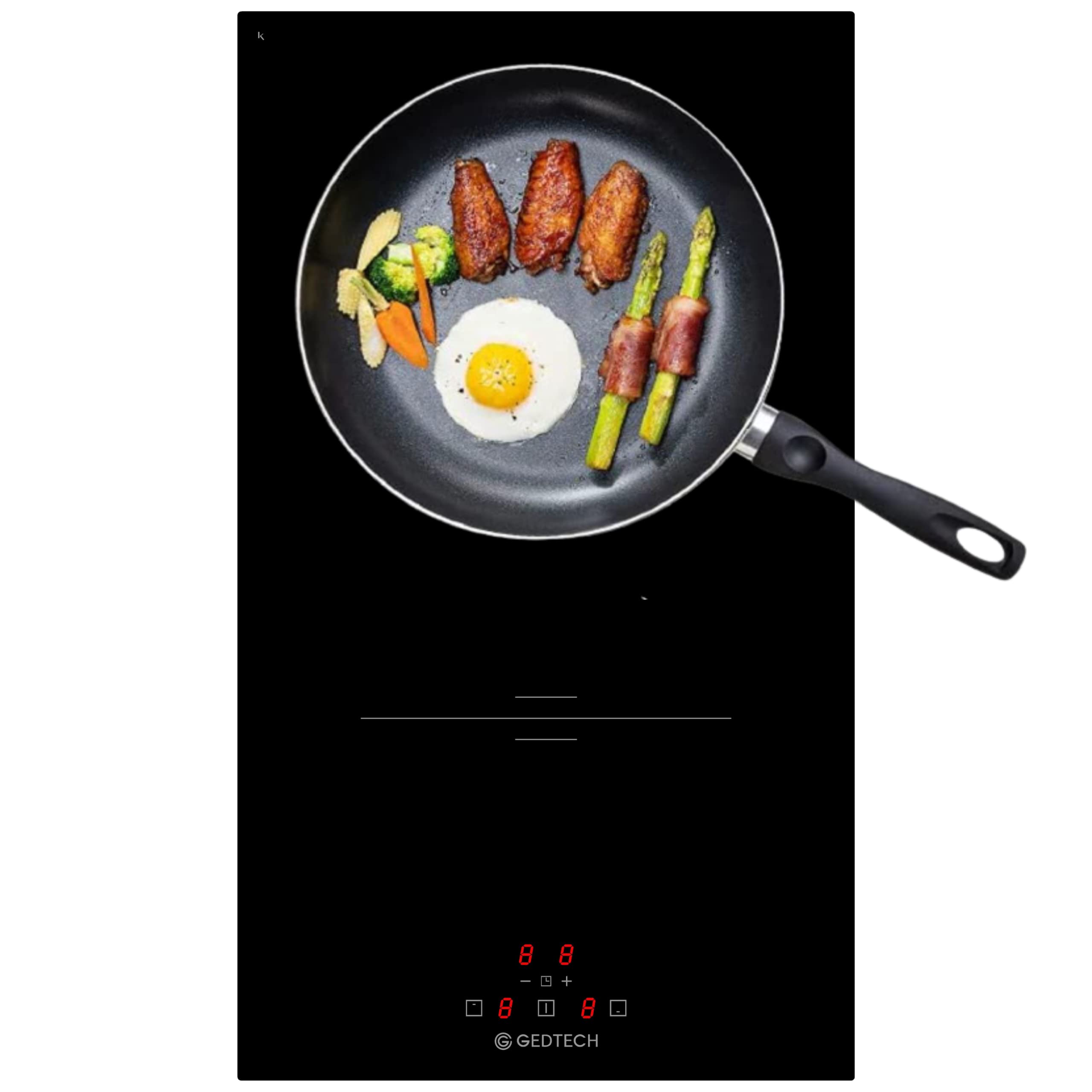 gedtech-plaque-cuisson-induction-2-zones-verre-2800w-booster image 3
