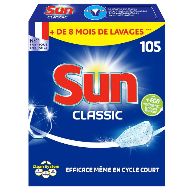 sun-classic-tablettes-lave-vaisselle-x105-cycle-court-sans-phosphate image 1