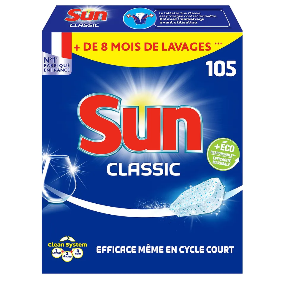 sun-classic-tablettes-lave-vaisselle-x105-cycle-court-sans-phosphate image 1