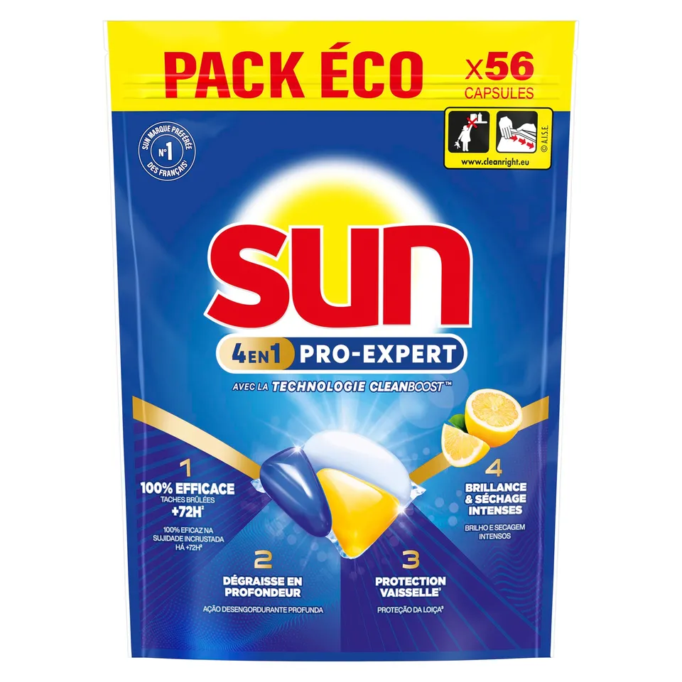 sun-expert-plus-tout-en-1-tablettes-lave-vaisselle-x40-citron image 1