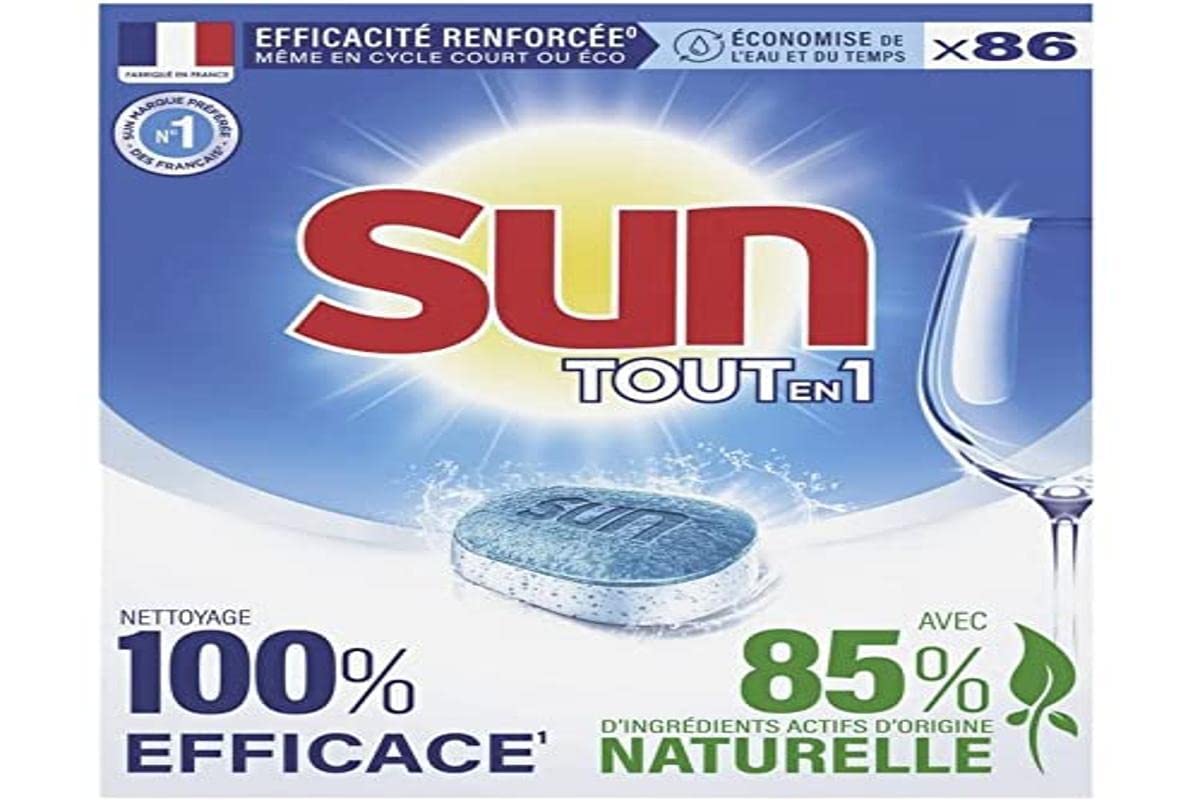 sun-tout-en-1-tablettes-86-liquide-rin-age-1-l image 2
