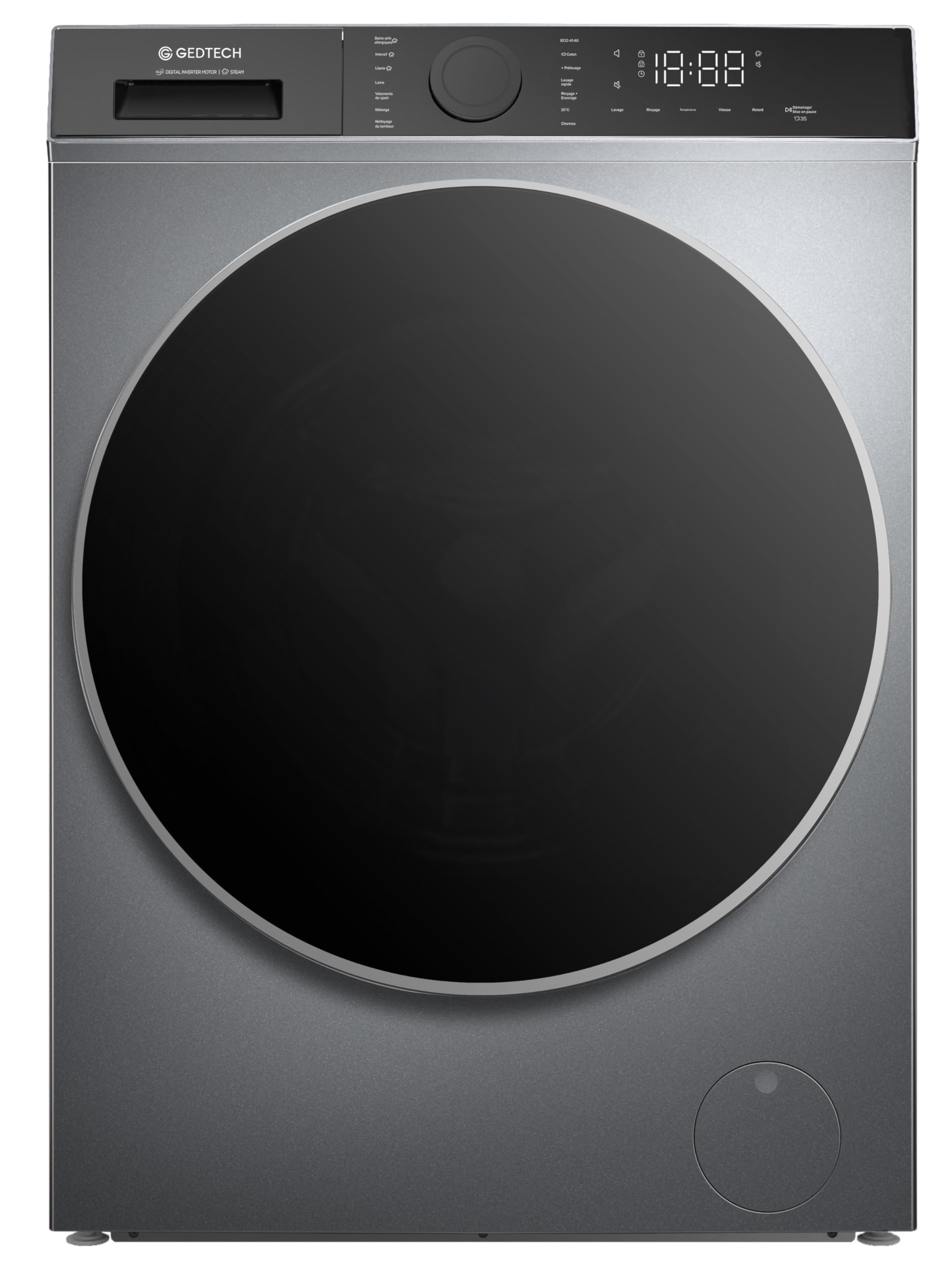 gedtech-lave-linge-steamseries-9-kg-gll90a1400sl-vapeur-classe-a image 1