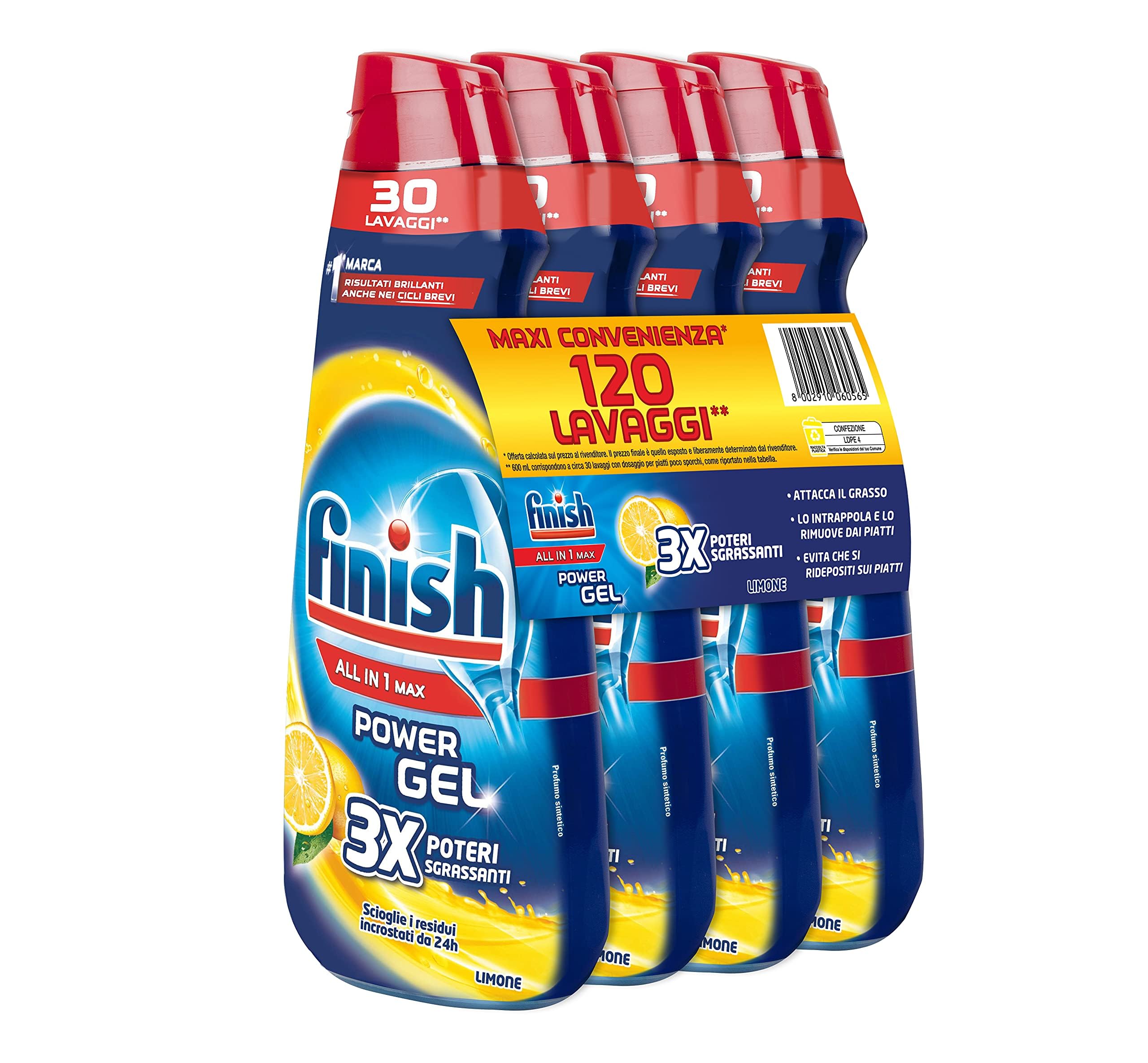 finish-power-gel-lave-vaisselle-citron-600-ml-lot-de-4 image 4