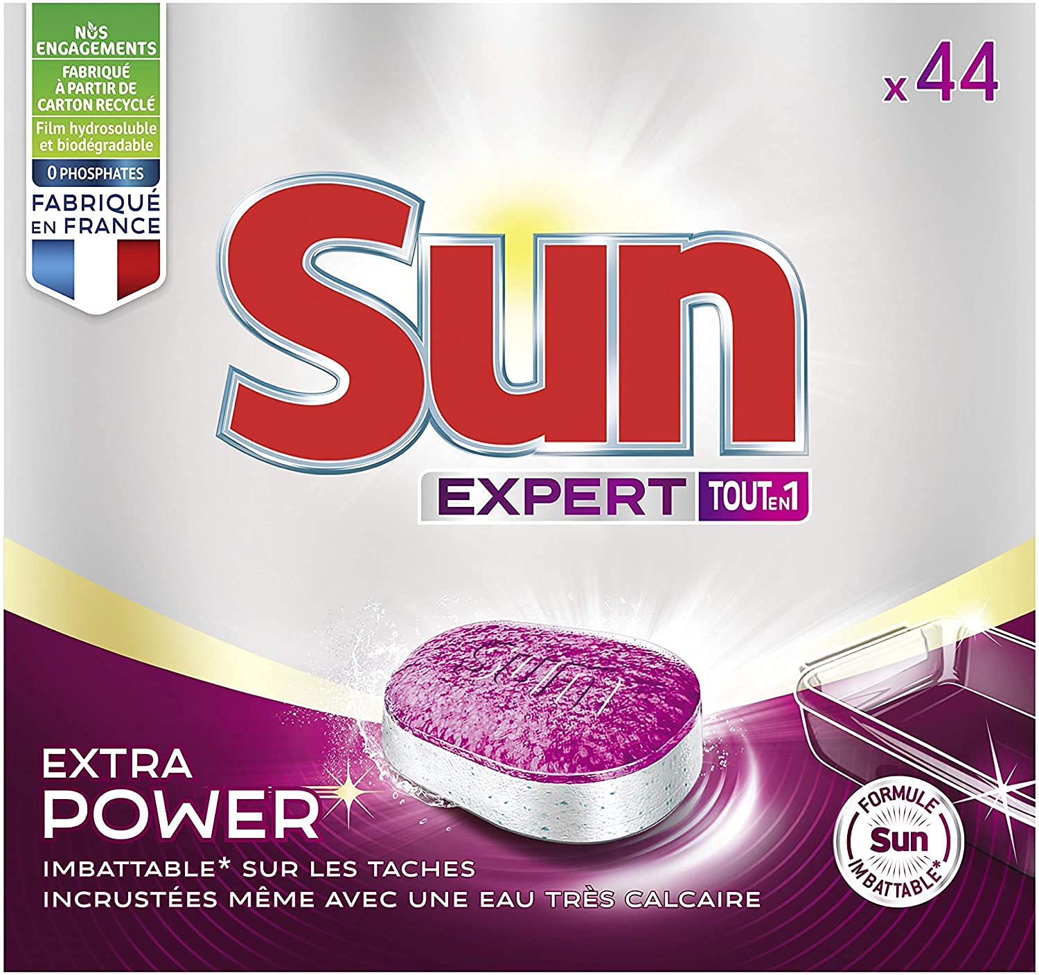 sun-expert-plus-extra-power-tablettes-lave-vaisselle-132-lavages image 2