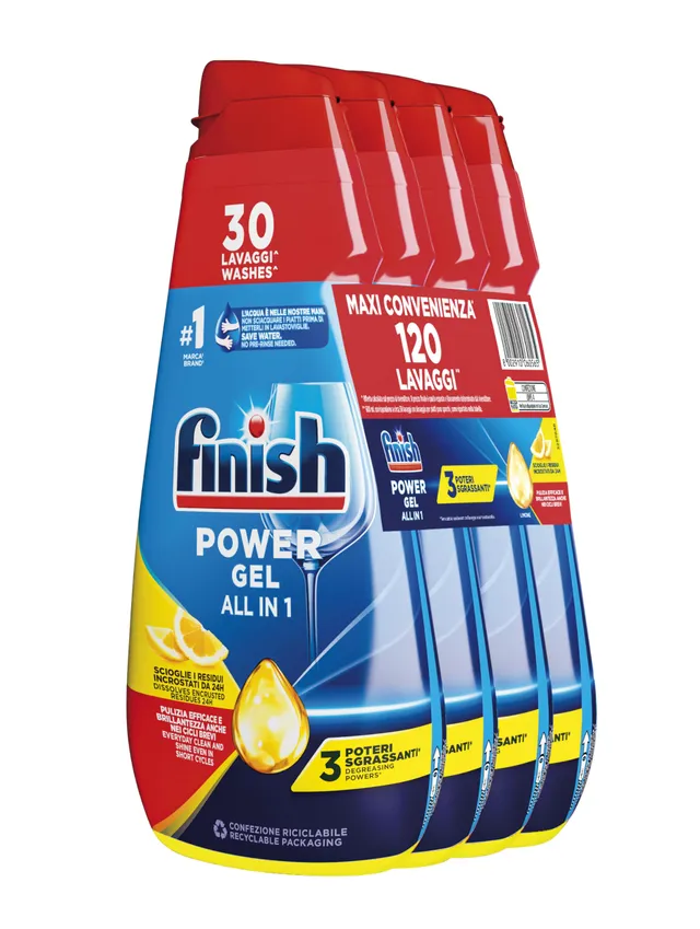 finish-power-gel-lave-vaisselle-citron-600-ml-lot-de-4 image 1