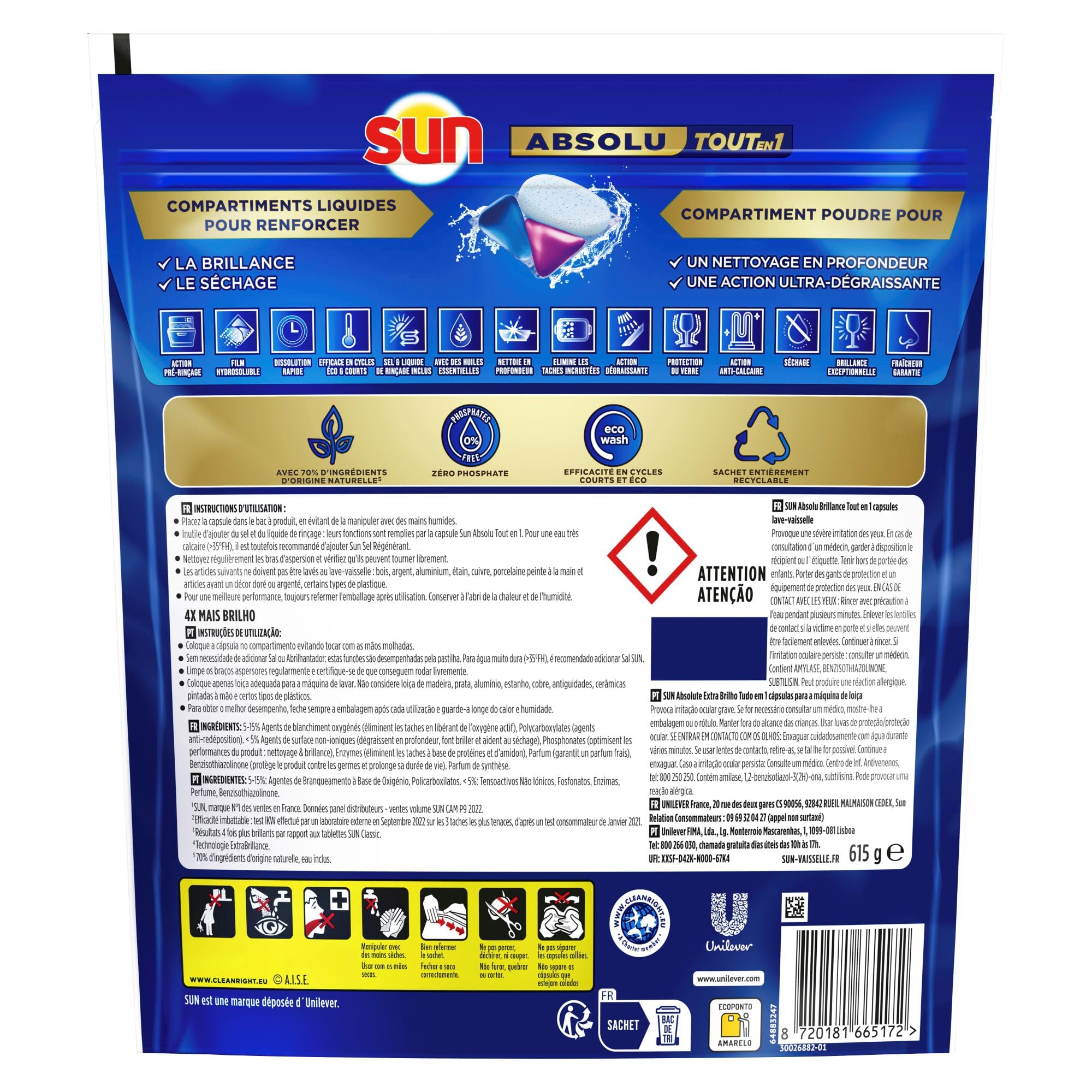 sun-absolu-pastilles-lave-vaisselle-tout-en-1-brillance-41 image 2