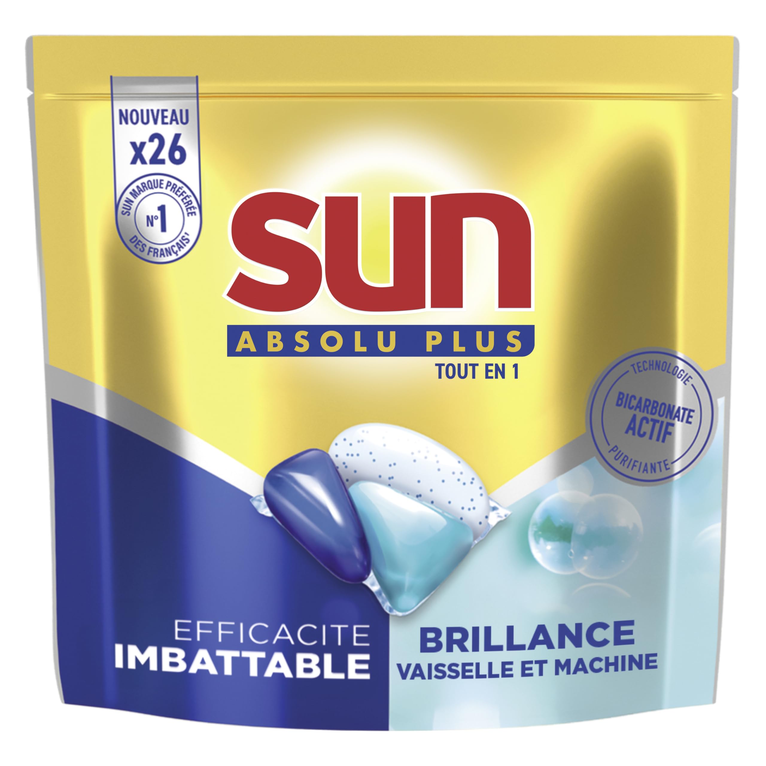 sun-absolu-plus-capsules-lave-vaisselle-bicarbonate-26-pastilles image 2
