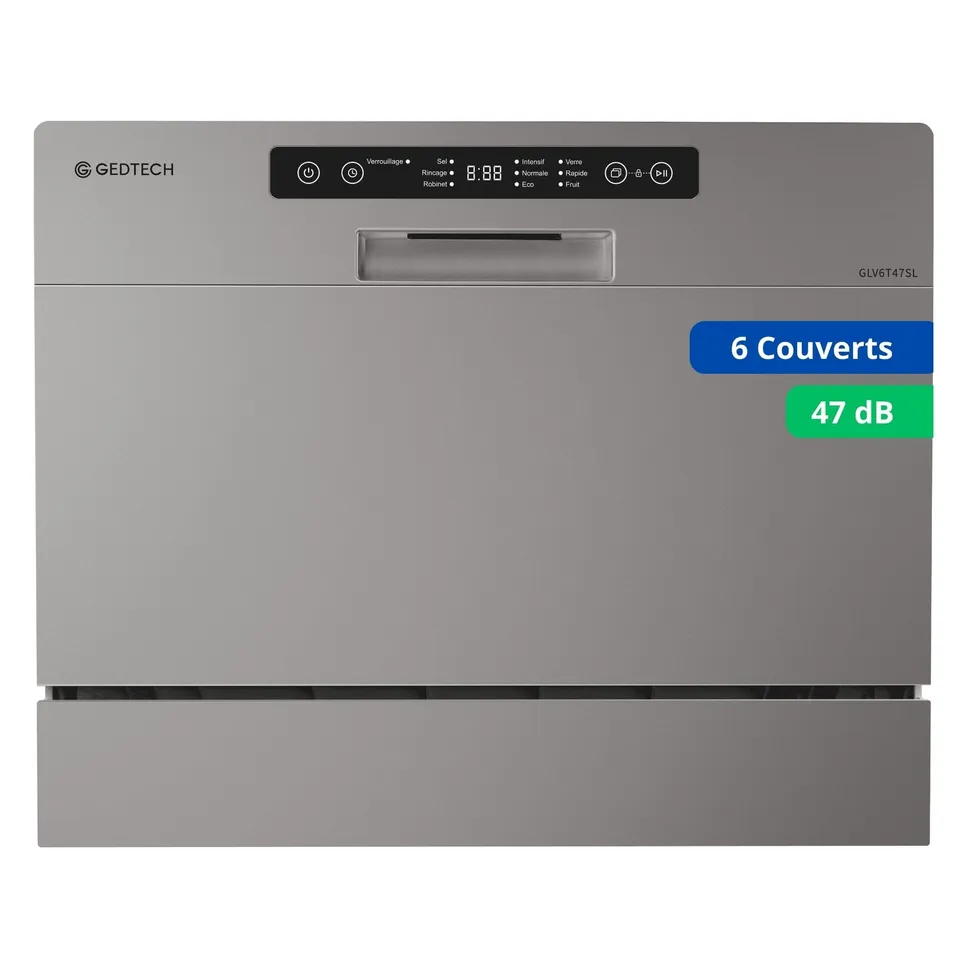 gedtech-lave-vaisselle-glv6t47sl-lave-vaisselle-6-couverts-gris image 1