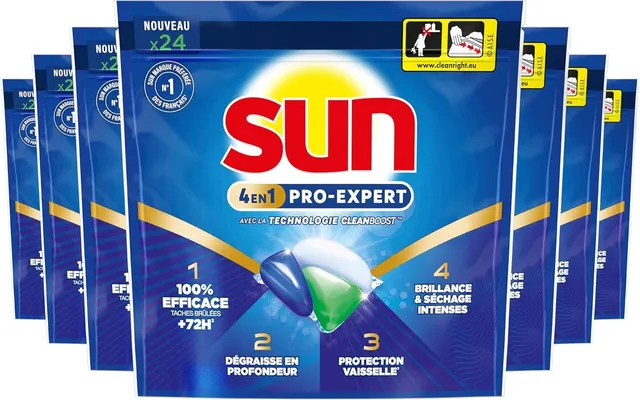 sun-expert-plus-pro-expert-4-en-1-capsules-lave-vaisselle-citron image 1