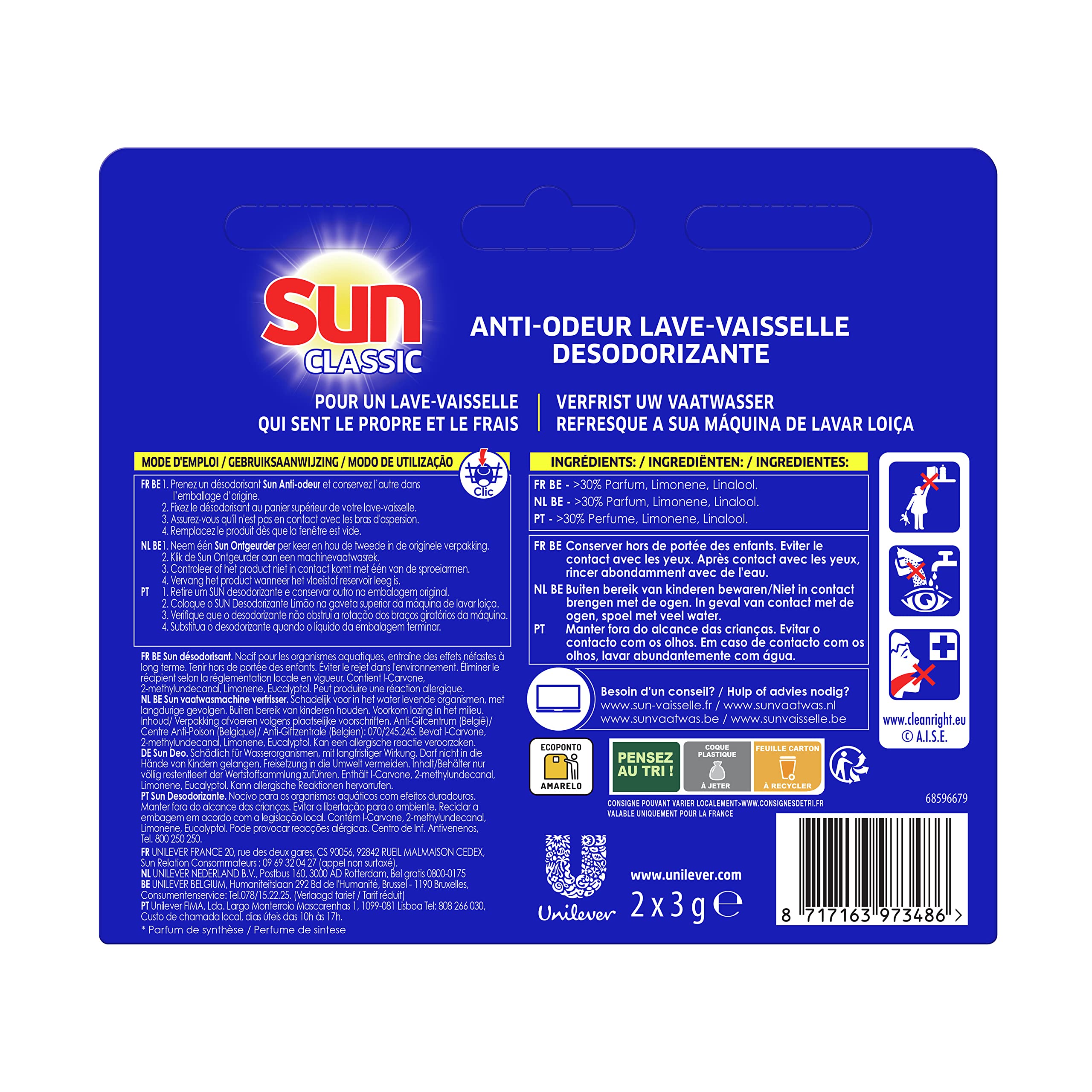 sun-d-odorisant-lave-vaisselle-citron-duo-pack-2x60-doses image 8